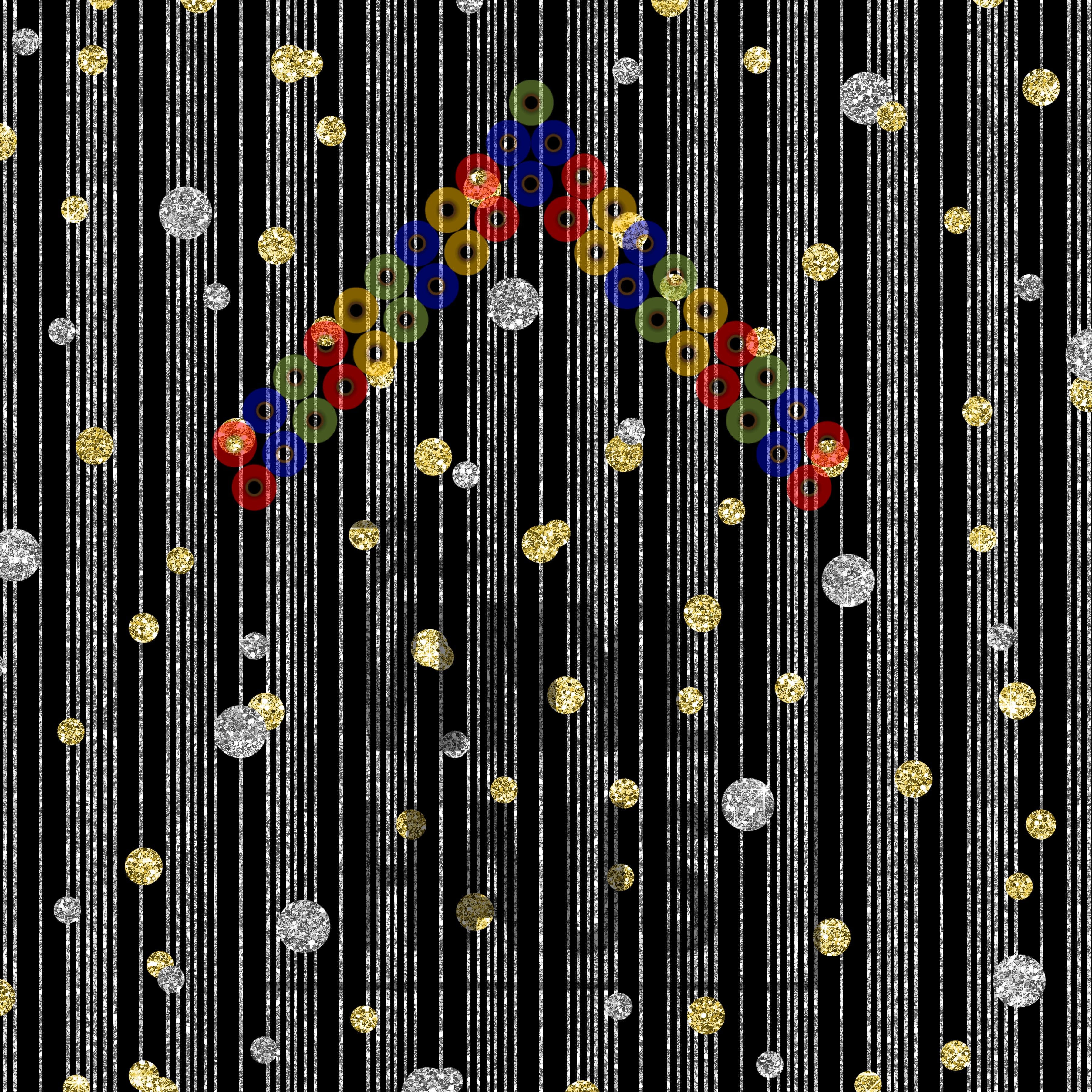New Year Glitter String Lights Pattern Vinyl 12" x 12" - The Vinyl Haus