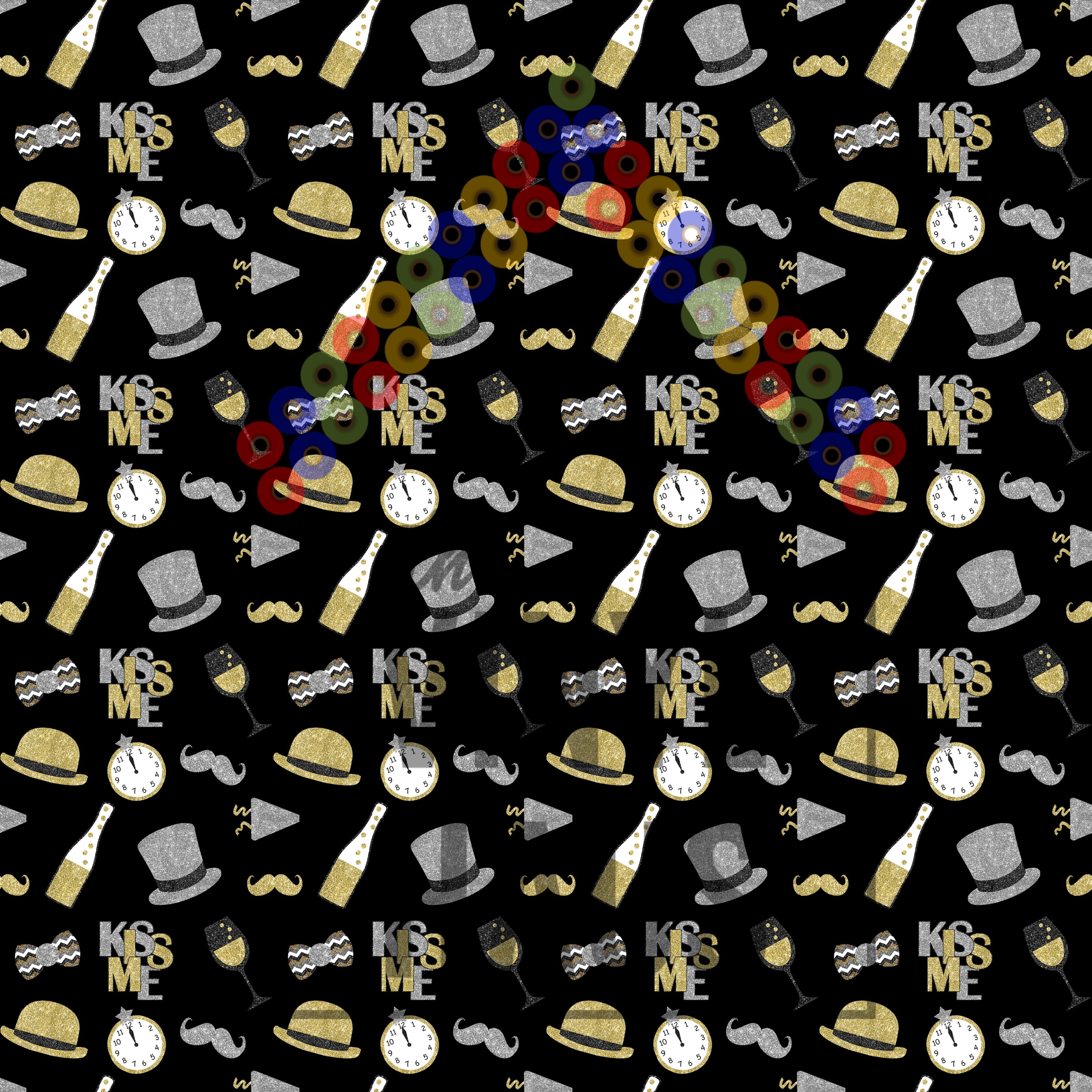 All Things New Year Pattern Vinyl 12" x 12" - The Vinyl Haus