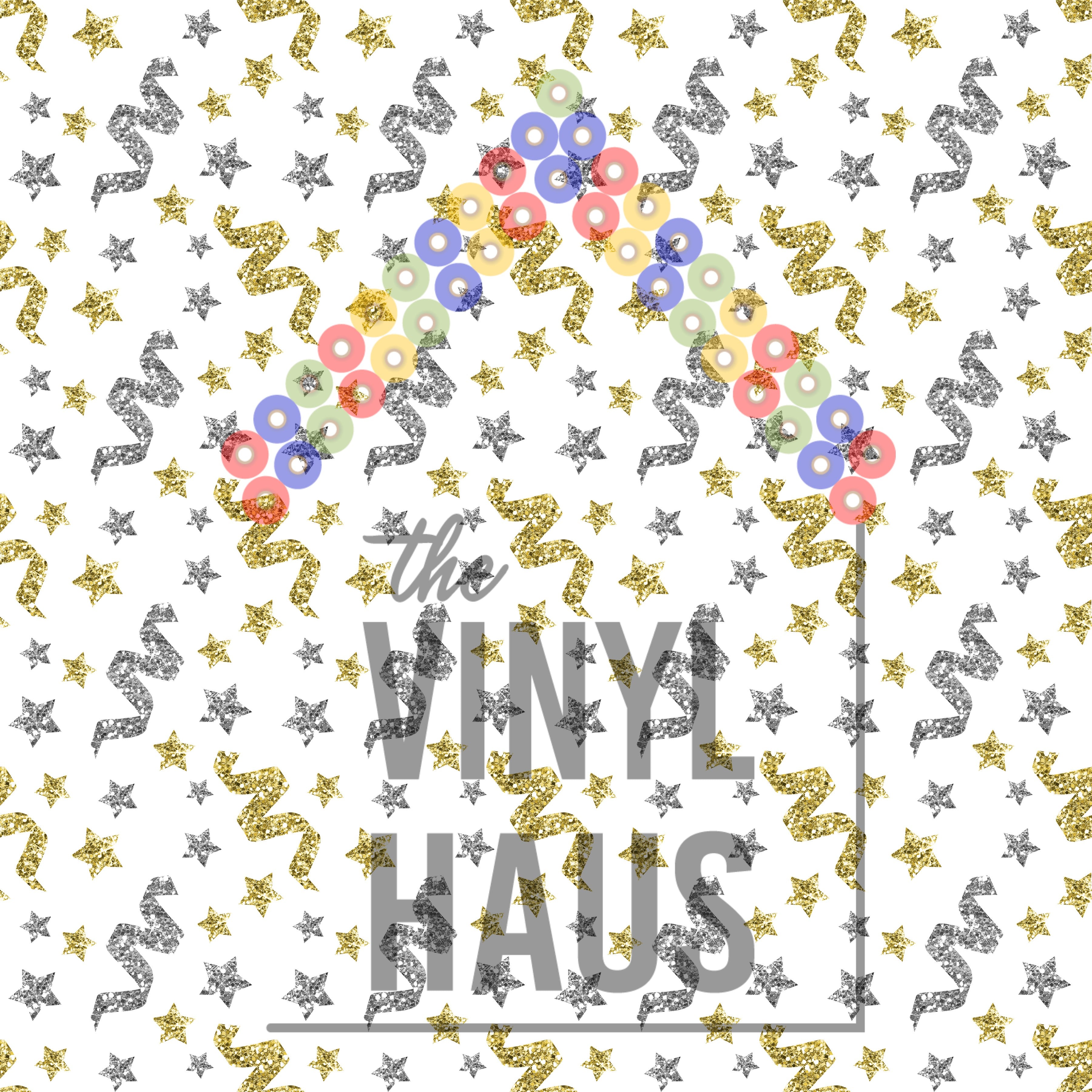 Glitter Confetti White Background Pattern Vinyl 12" x 12" - The Vinyl Haus