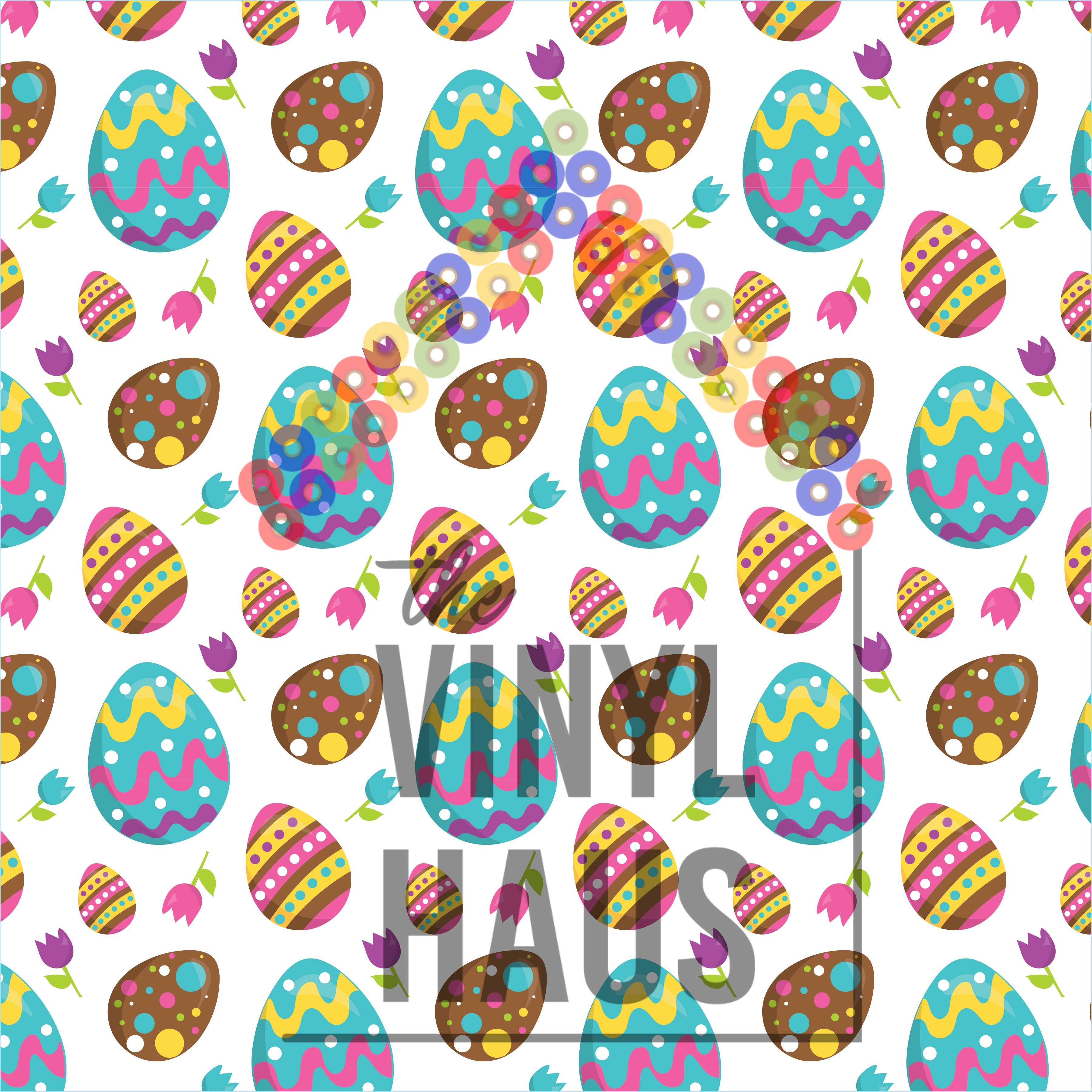 Chocolate Eggs Pattern Vinyl 12" x 12" - The Vinyl Haus