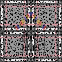 Pink and Grey Plaid Cheetah Print Pattern Vinyl 12" x 12" - The Vinyl Haus