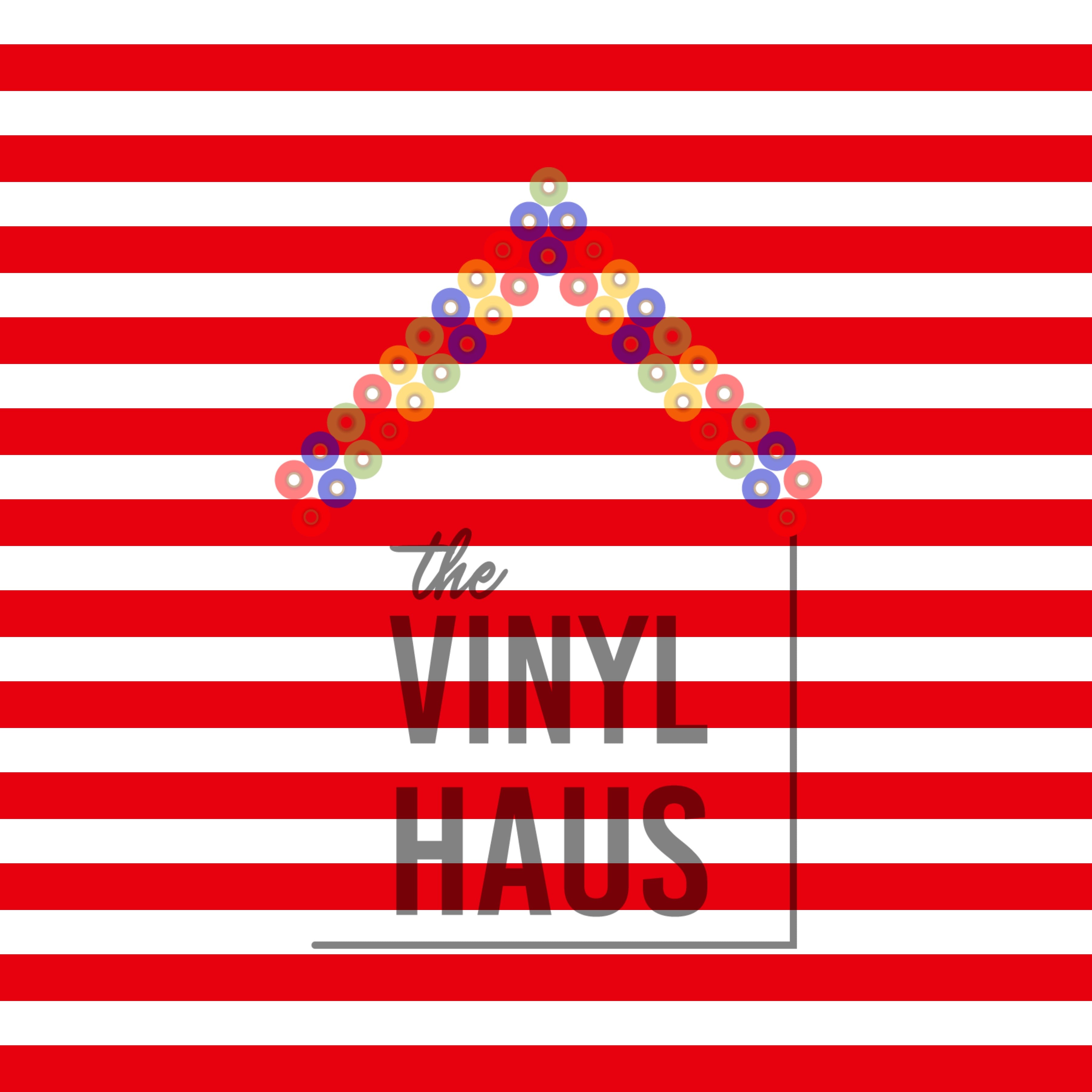 Red and White Stripe Pattern Vinyl 12" x 12" - The Vinyl Haus