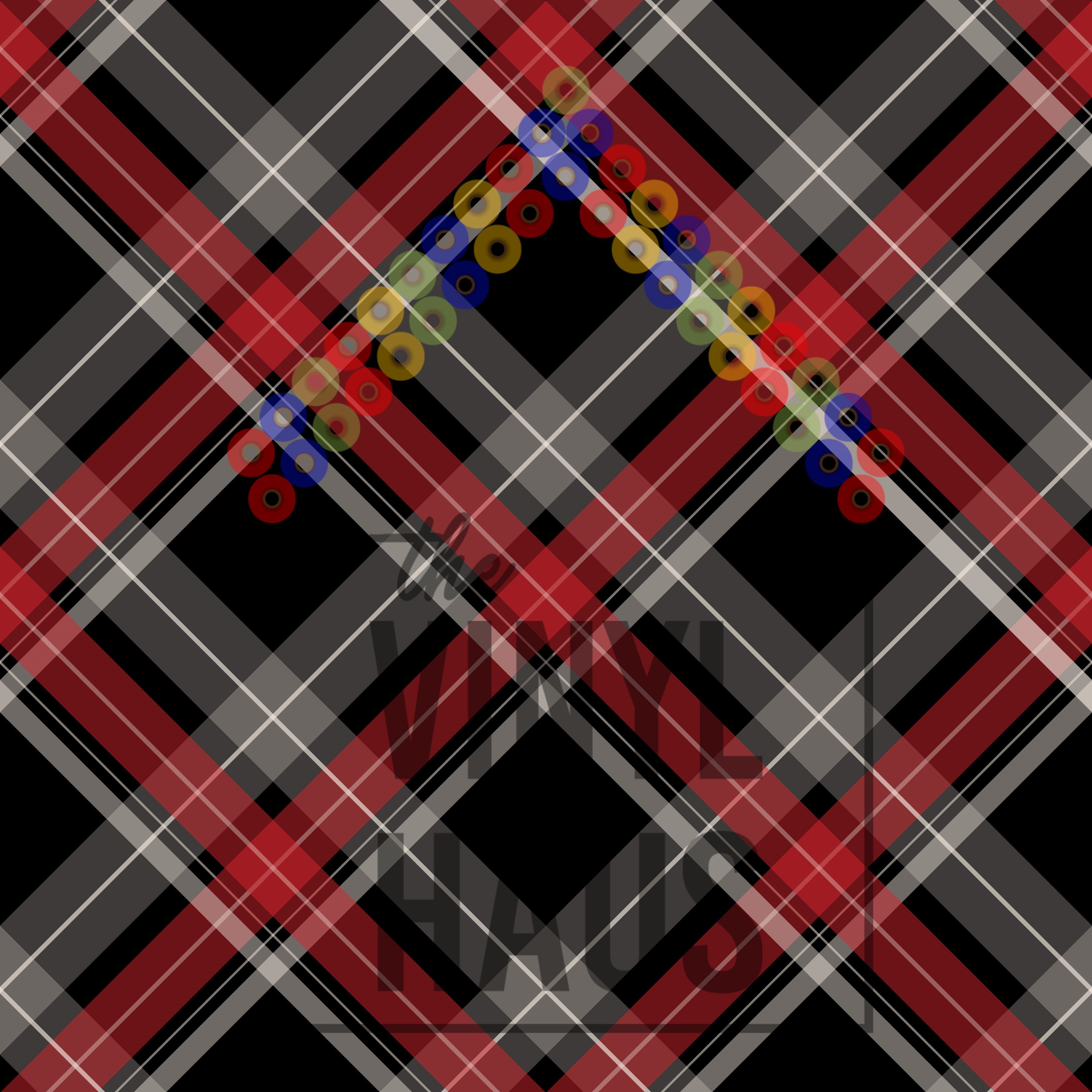 Red and Black Plaid Pattern Vinyl 12" x 12" - The Vinyl Haus