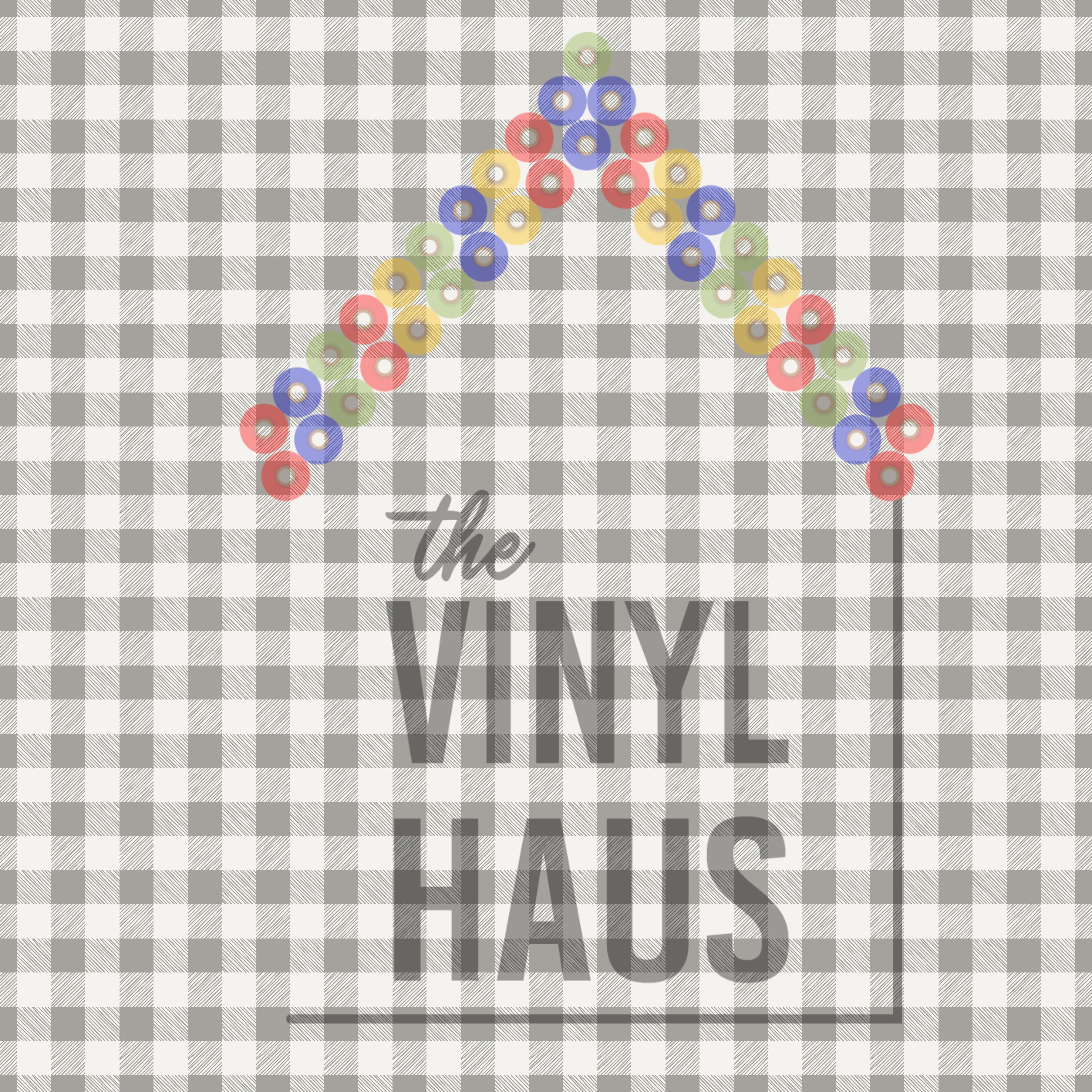 Grey and White Buffalo Plaid Pattern Vinyl 12" x 12" - The Vinyl Haus