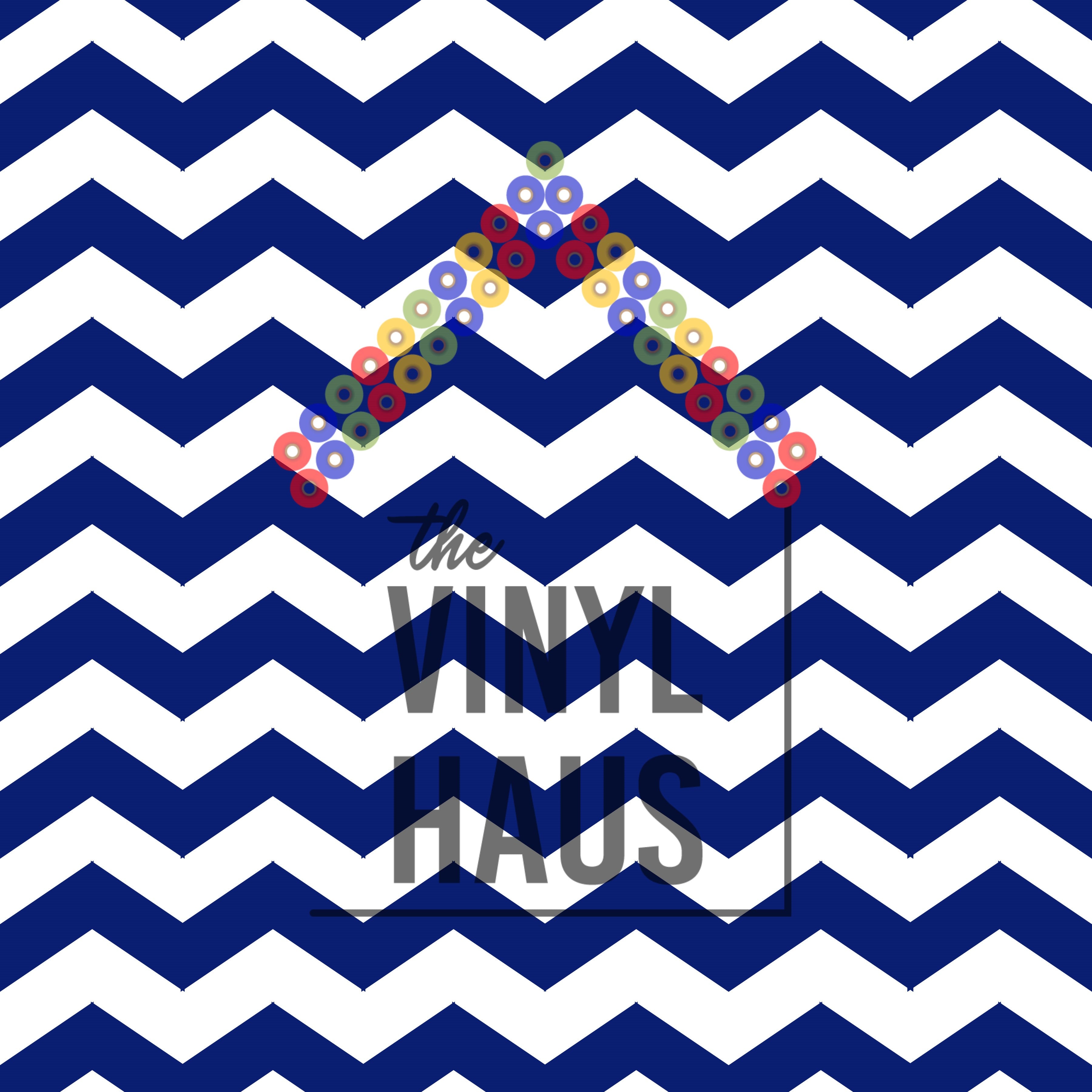Blue and White Chevron Pattern Vinyl 12" x 12" - The Vinyl Haus