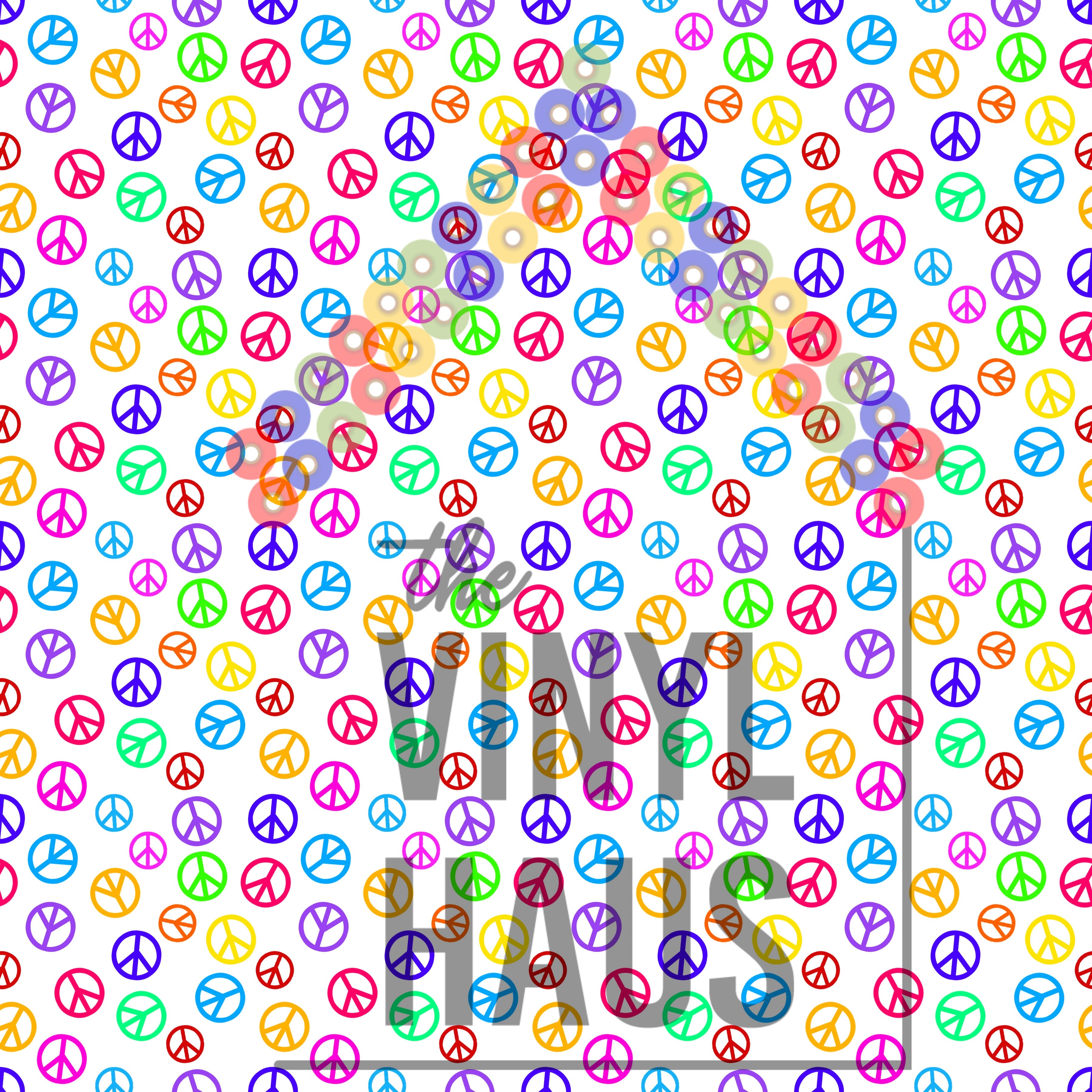 Peace Sign Pattern Vinyl 12" x 12" - The Vinyl Haus
