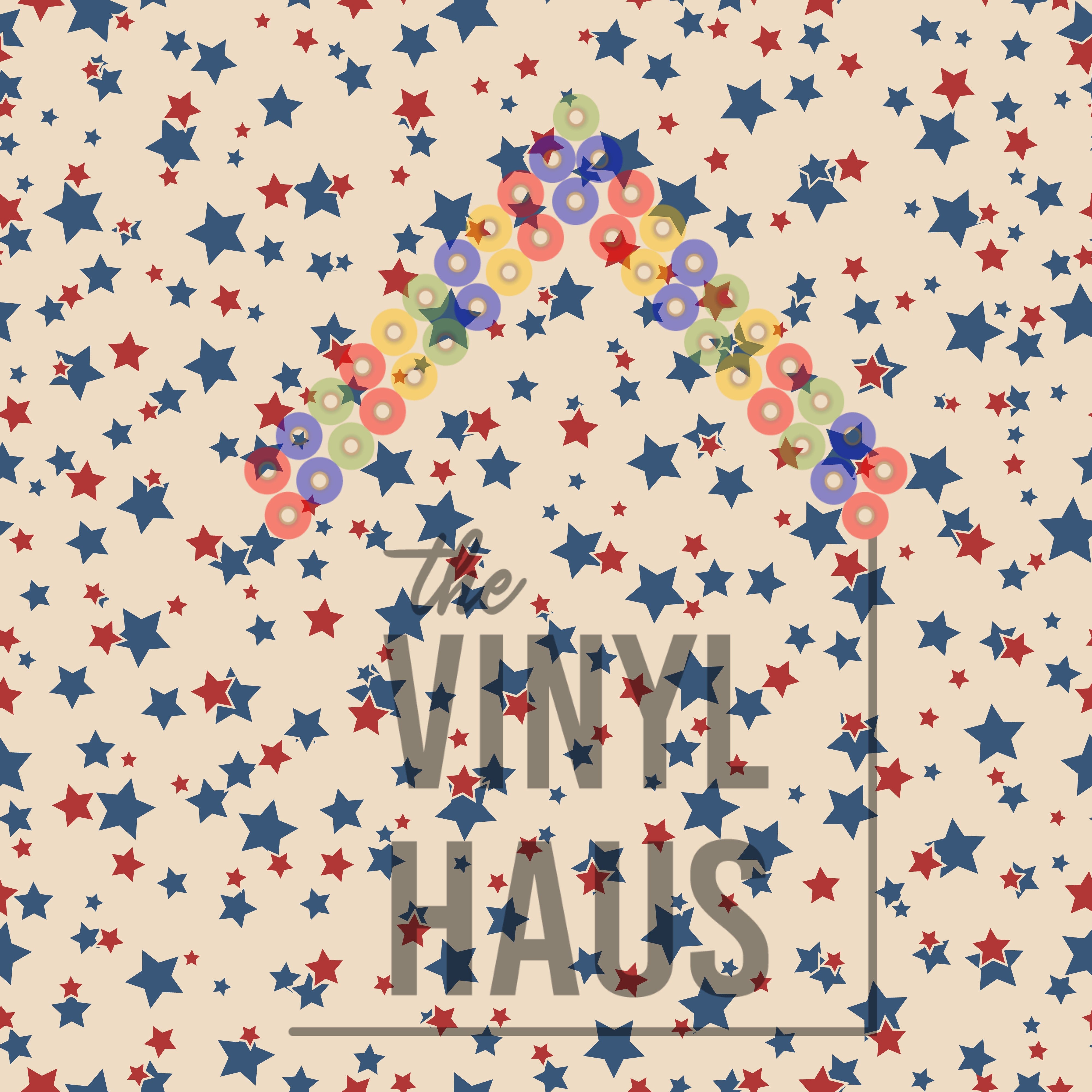 Freedom Stars Pattern Vinyl 12" x 12" - The Vinyl Haus