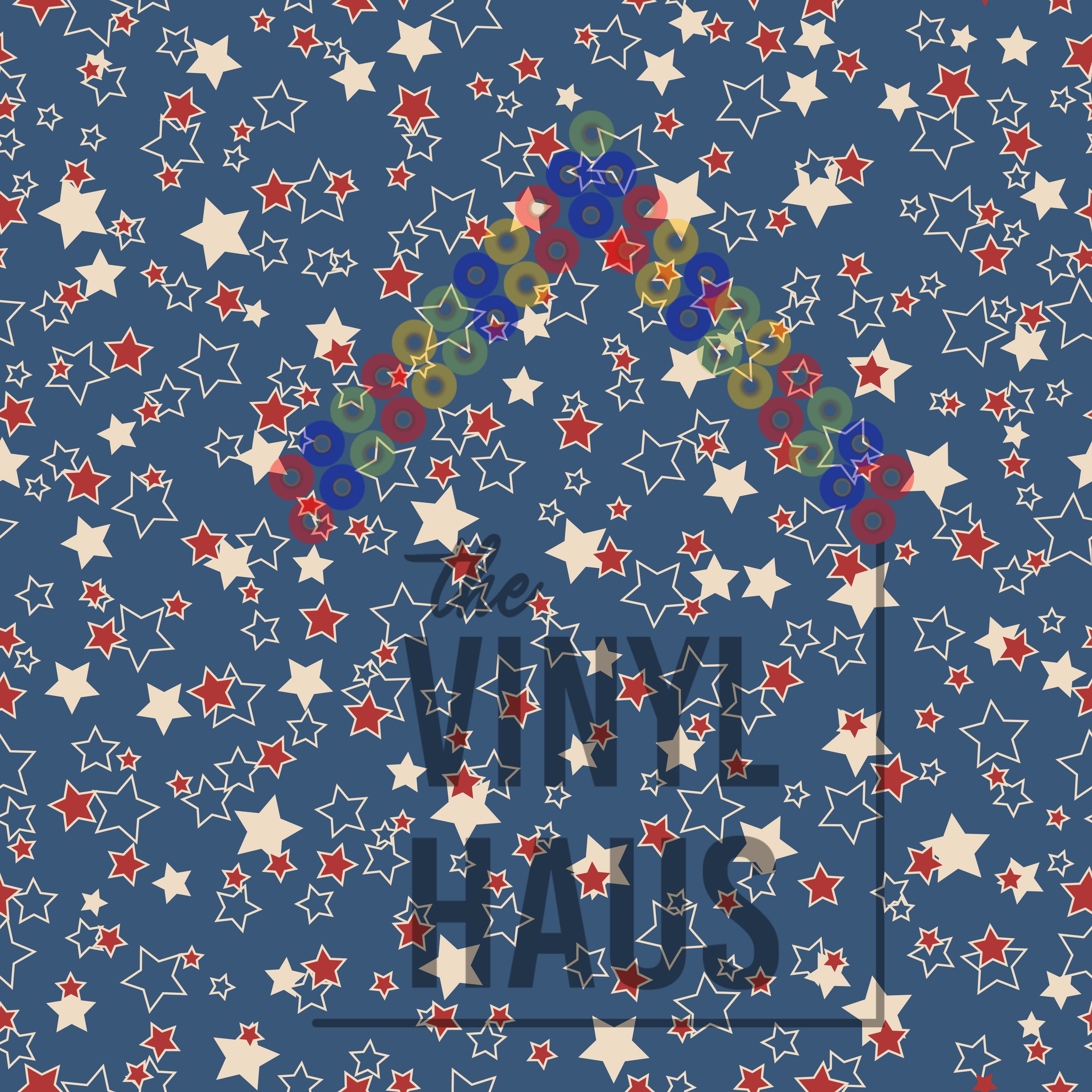 Freedom Stars Pattern Vinyl 12" x 12" - The Vinyl Haus