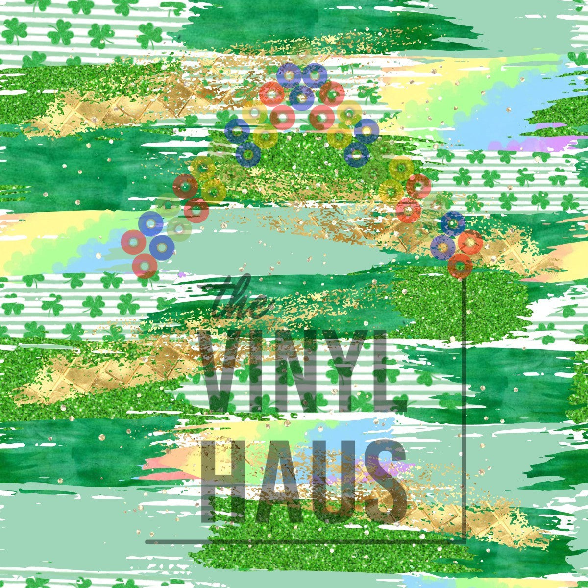 St. Patrick's Day Brushstroke Pattern Vinyl 12" x 12" - The Vinyl Haus
