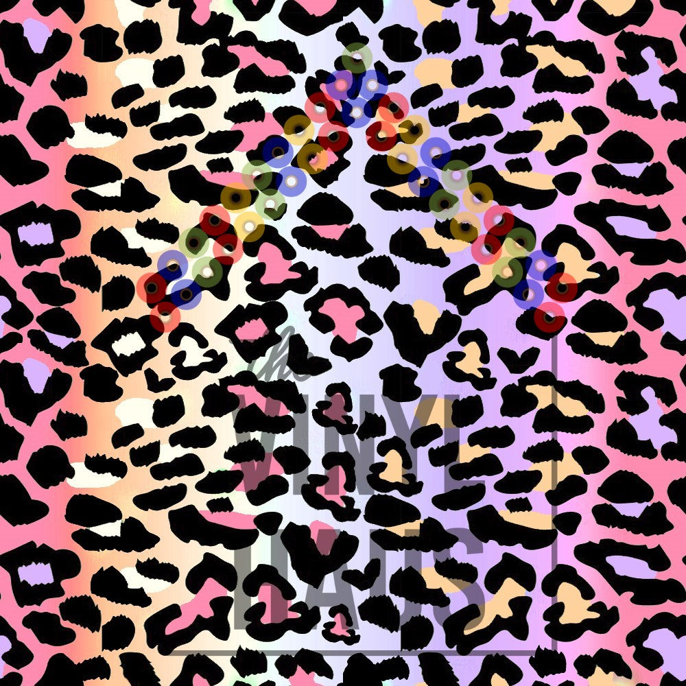 Rainbow Cheetah Pattern Vinyl 12" x 12" - The Vinyl Haus