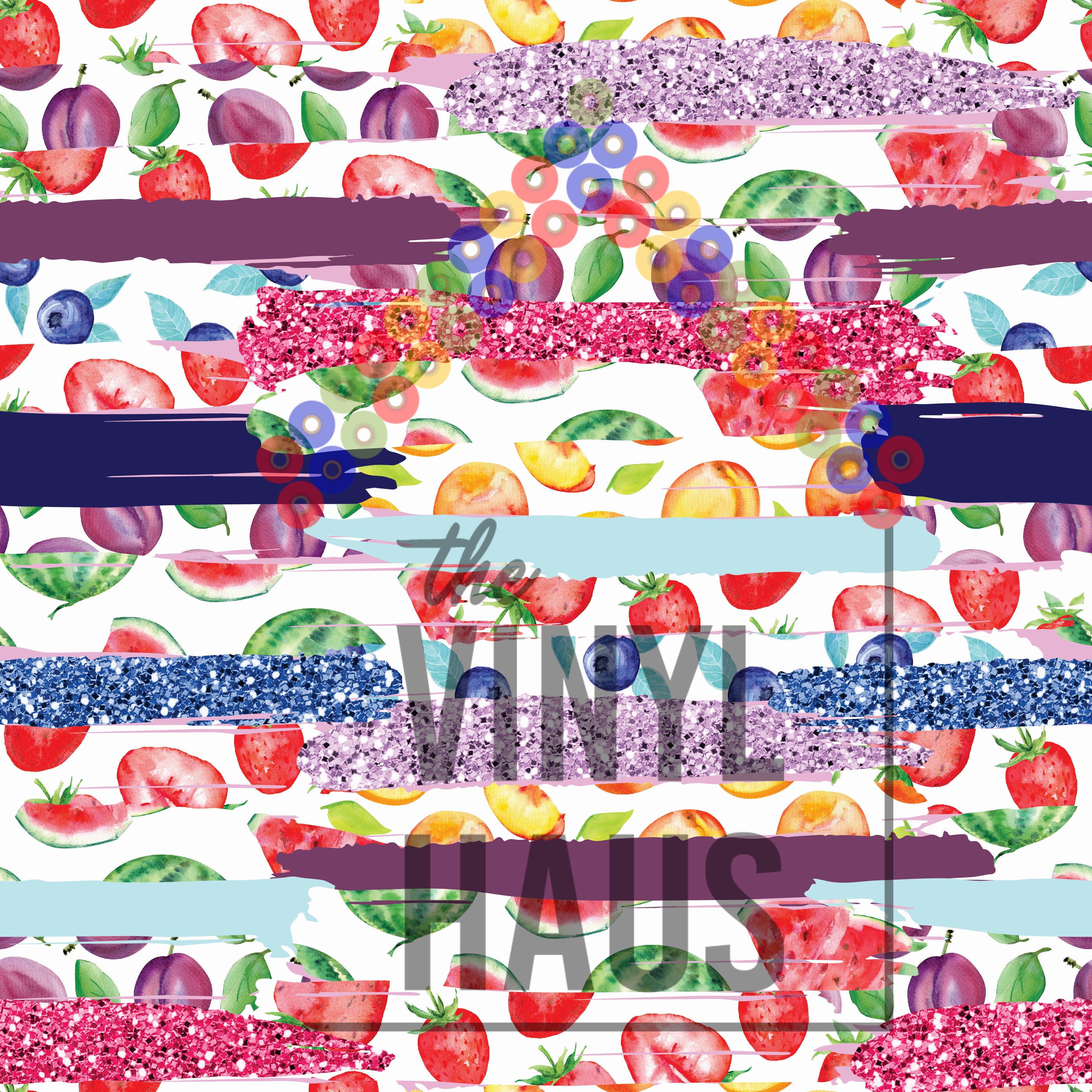 Fruit Brushstroke Pattern Vinyl 12" x 12" - The Vinyl Haus
