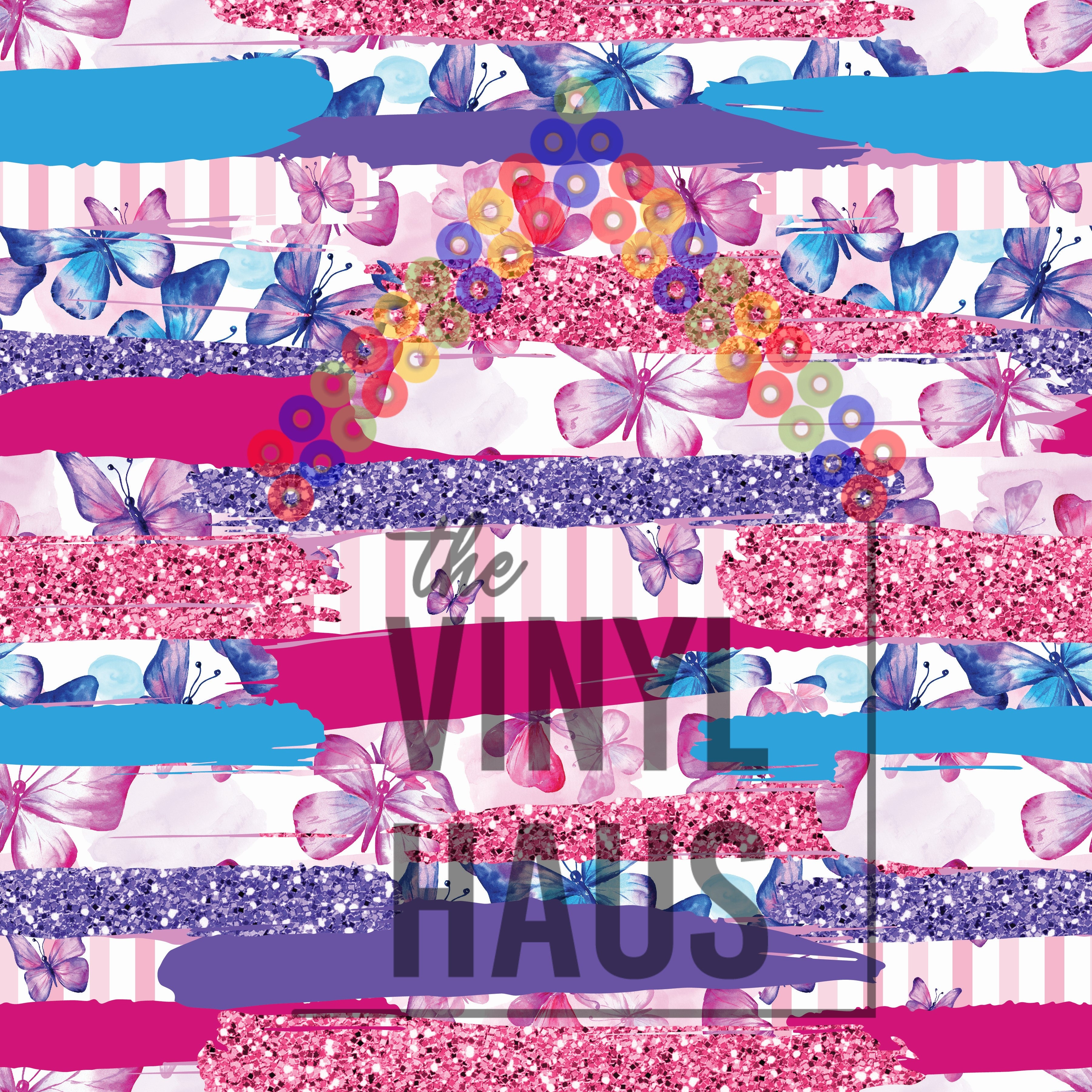 Butterfly Brushstroke Pattern Vinyl 12" x 12" - The Vinyl Haus