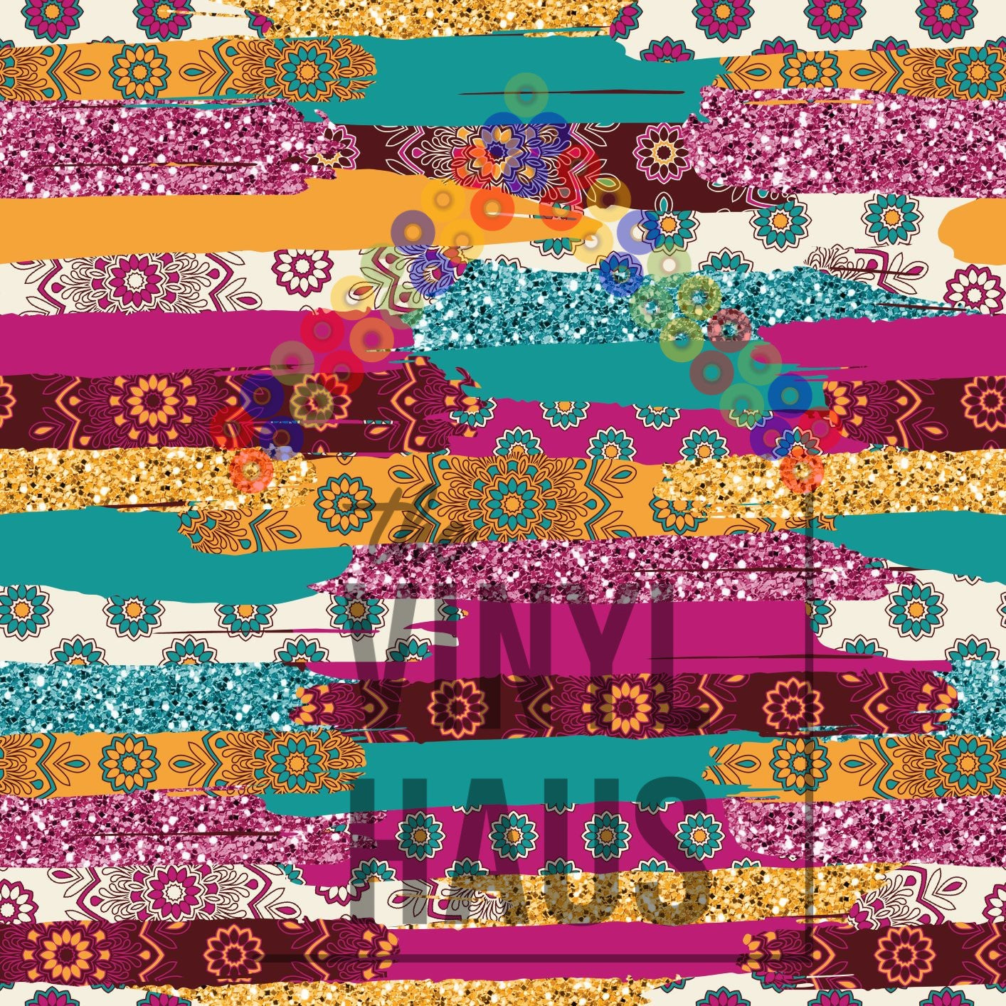 Boho Brushstroke Pattern Vinyl 12" x 12" - The Vinyl Haus