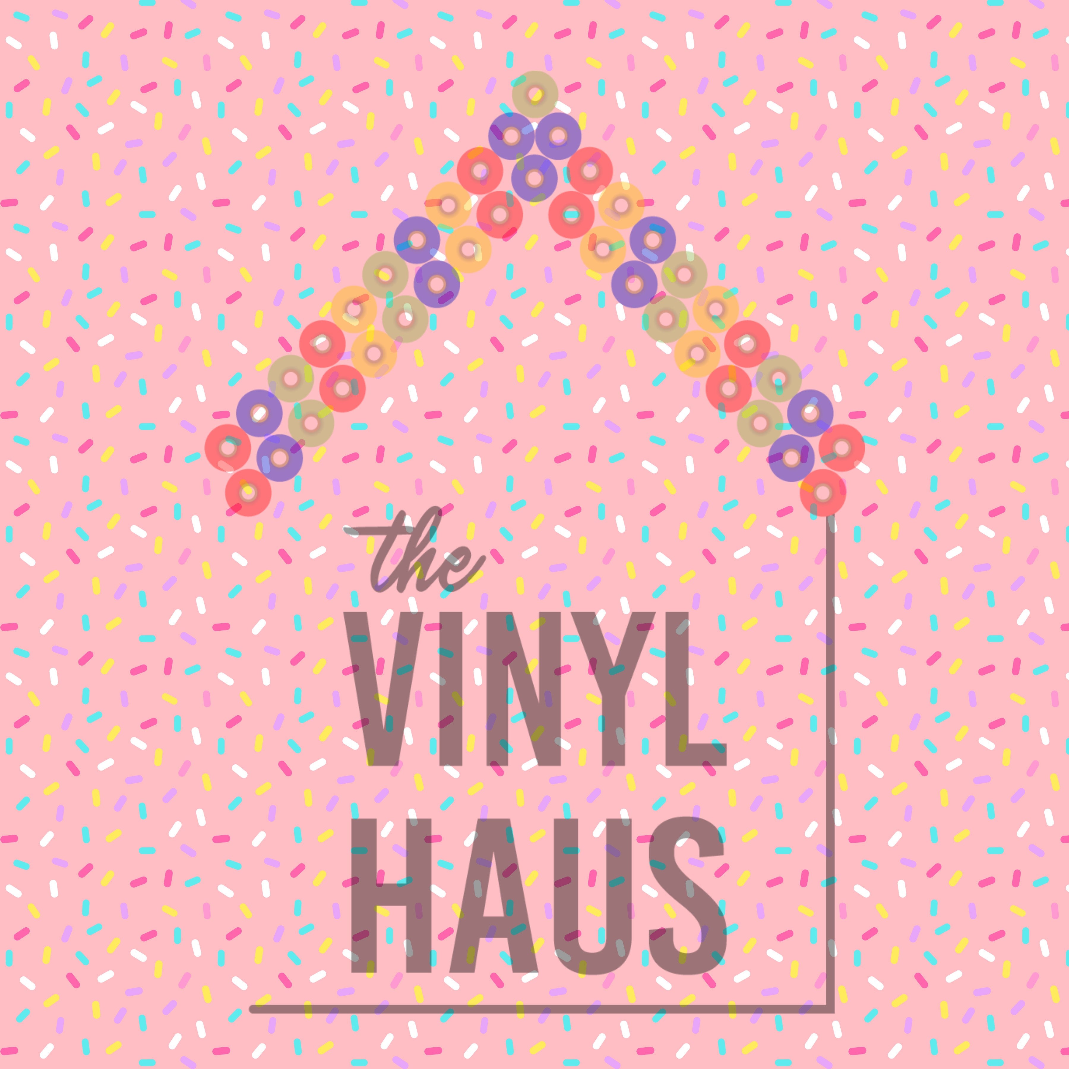Donut Sprinkle Middle Pink Background Pattern Vinyl 12" x 12" - The Vinyl Haus