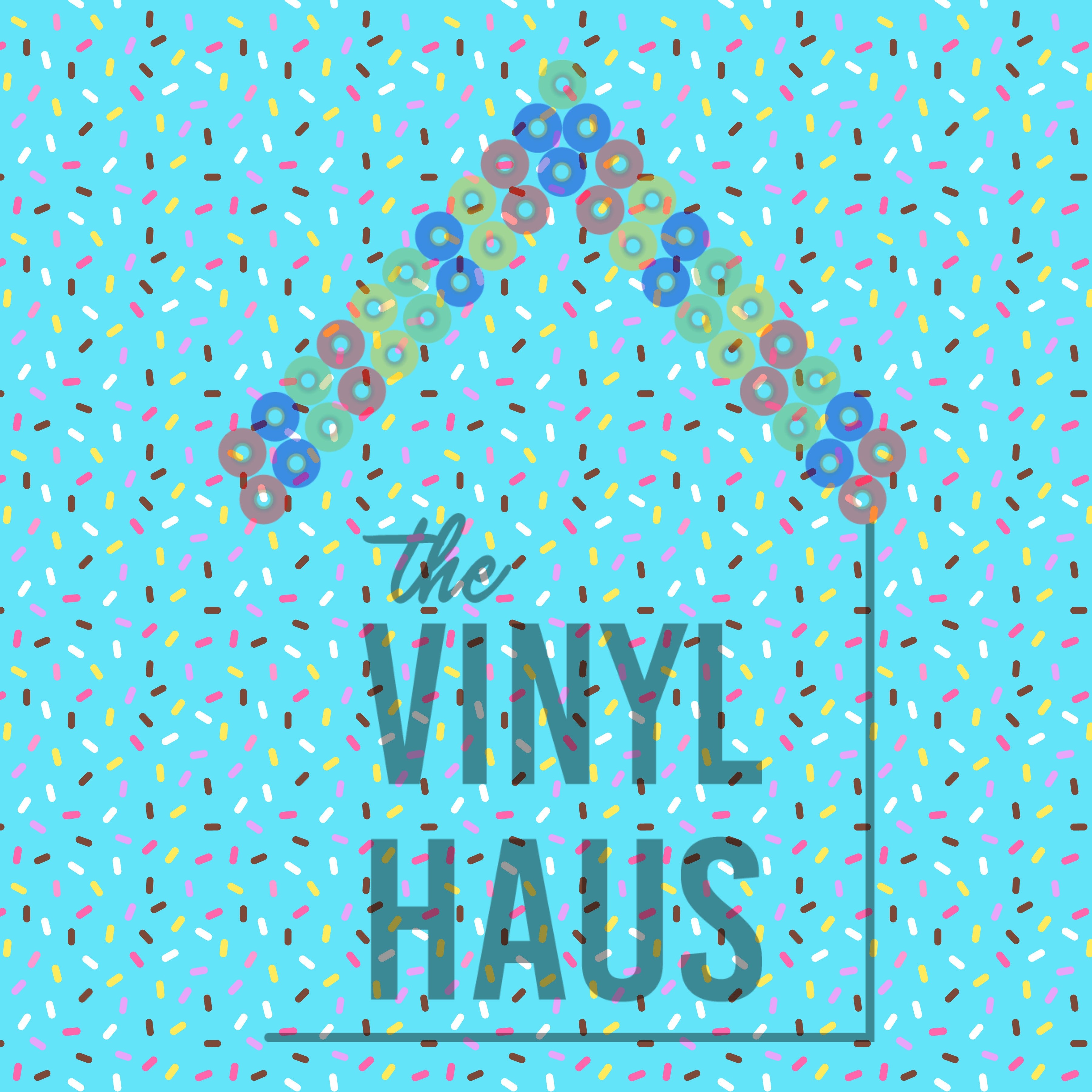 Donut Sprinkle Dark Blue Background Pattern Vinyl 12" x 12" - The Vinyl Haus