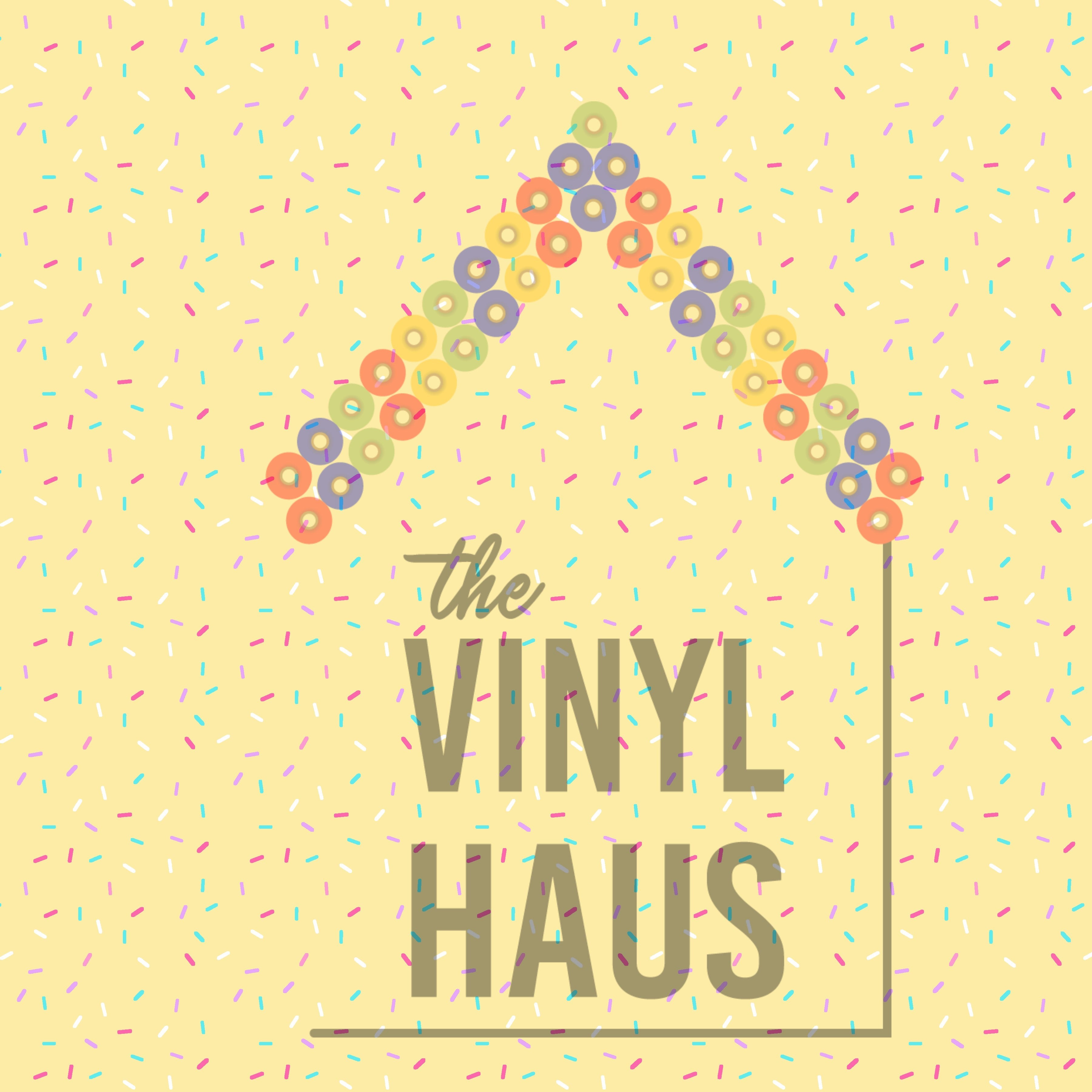 Donut Sprinkle Middle Yellow Background Pattern Vinyl 12" x 12" - The Vinyl Haus