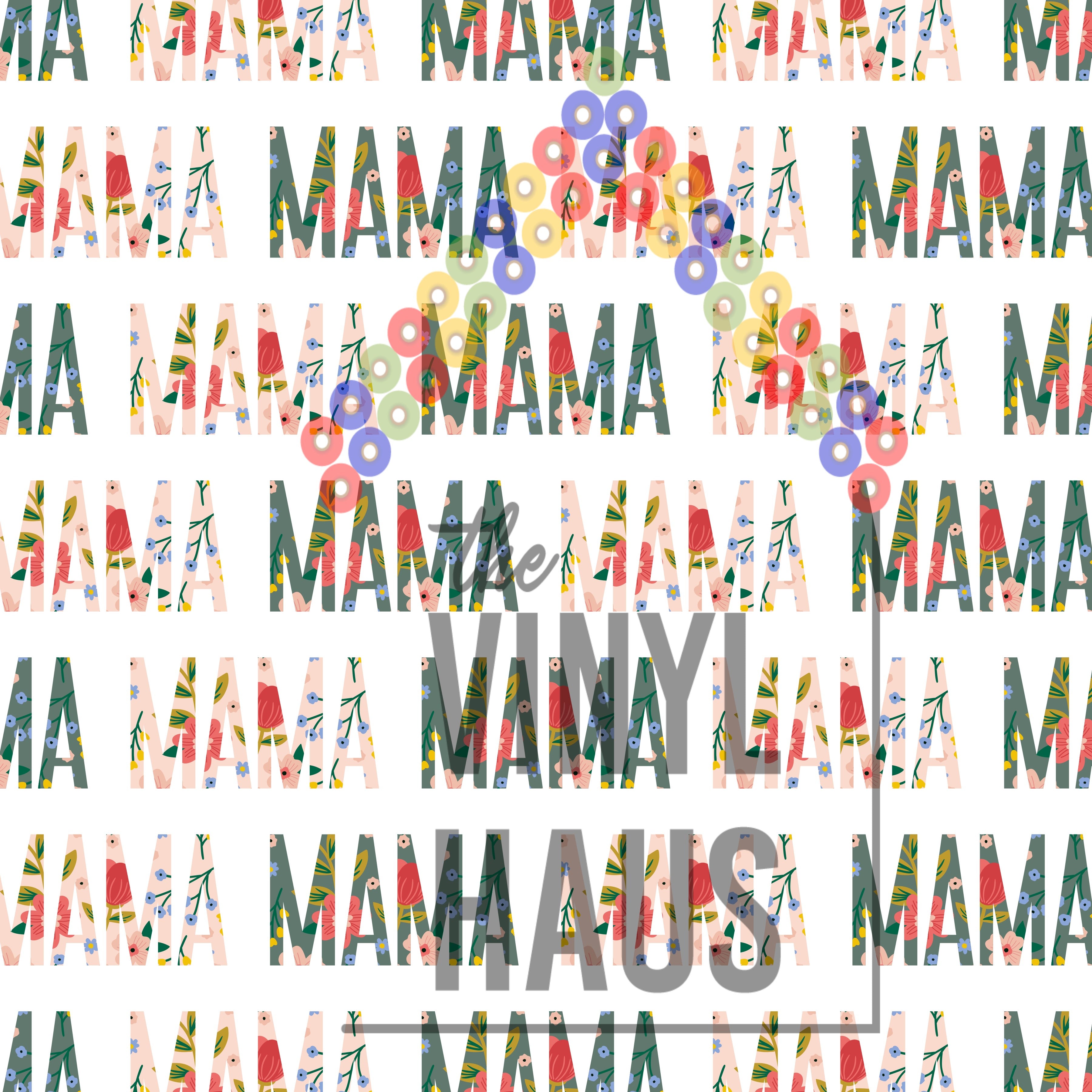 Mother's Day Floral background Pattern Vinyl 12" x 12" - The Vinyl Haus
