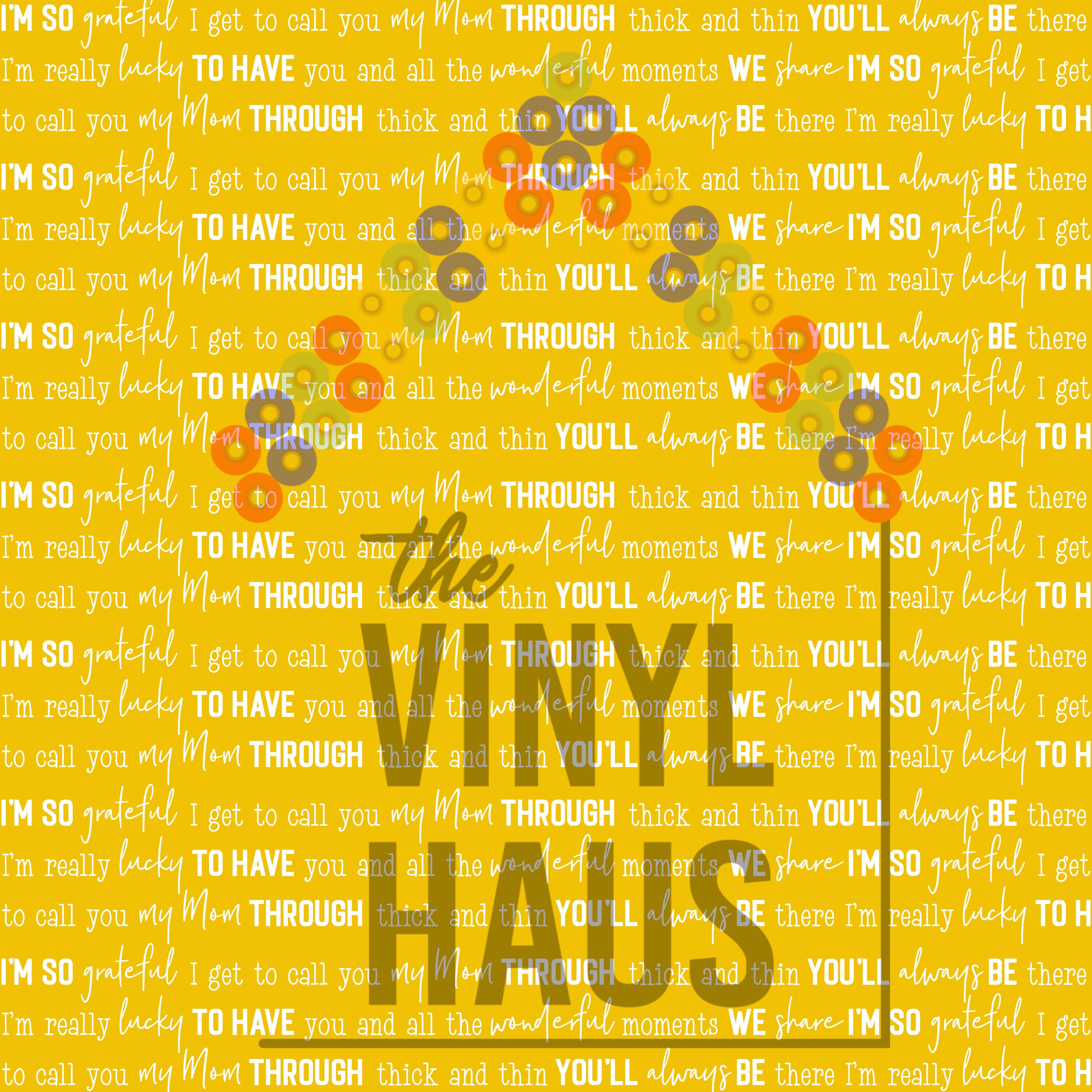 Mother's Day Floral background Pattern Vinyl 12" x 12" - The Vinyl Haus