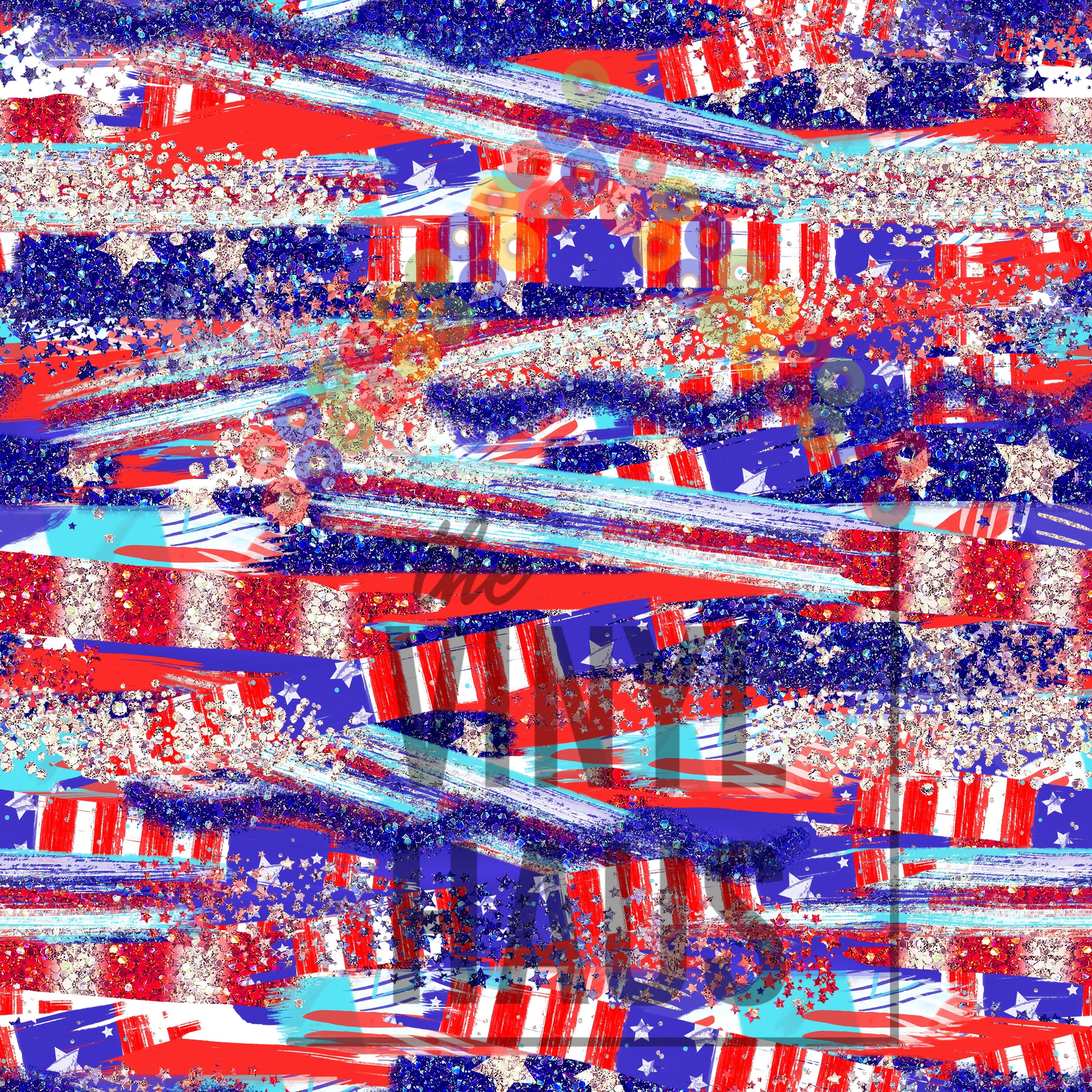 4th of July Brushstroke Pattern Vinyl 12" x 12" - The Vinyl Haus