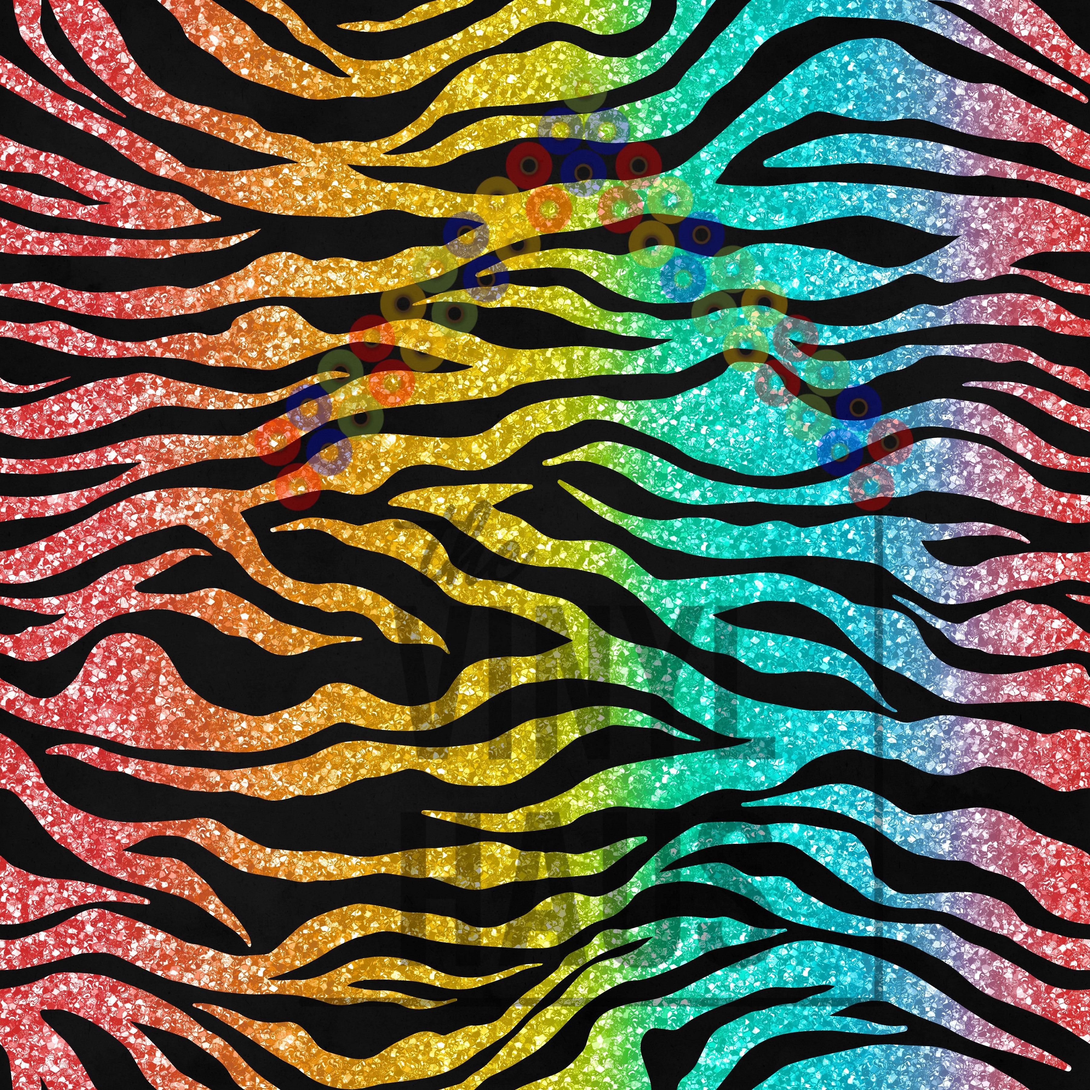 Rainbow Zebra print PRIDE Pattern Vinyl 12" x 12" - The Vinyl Haus