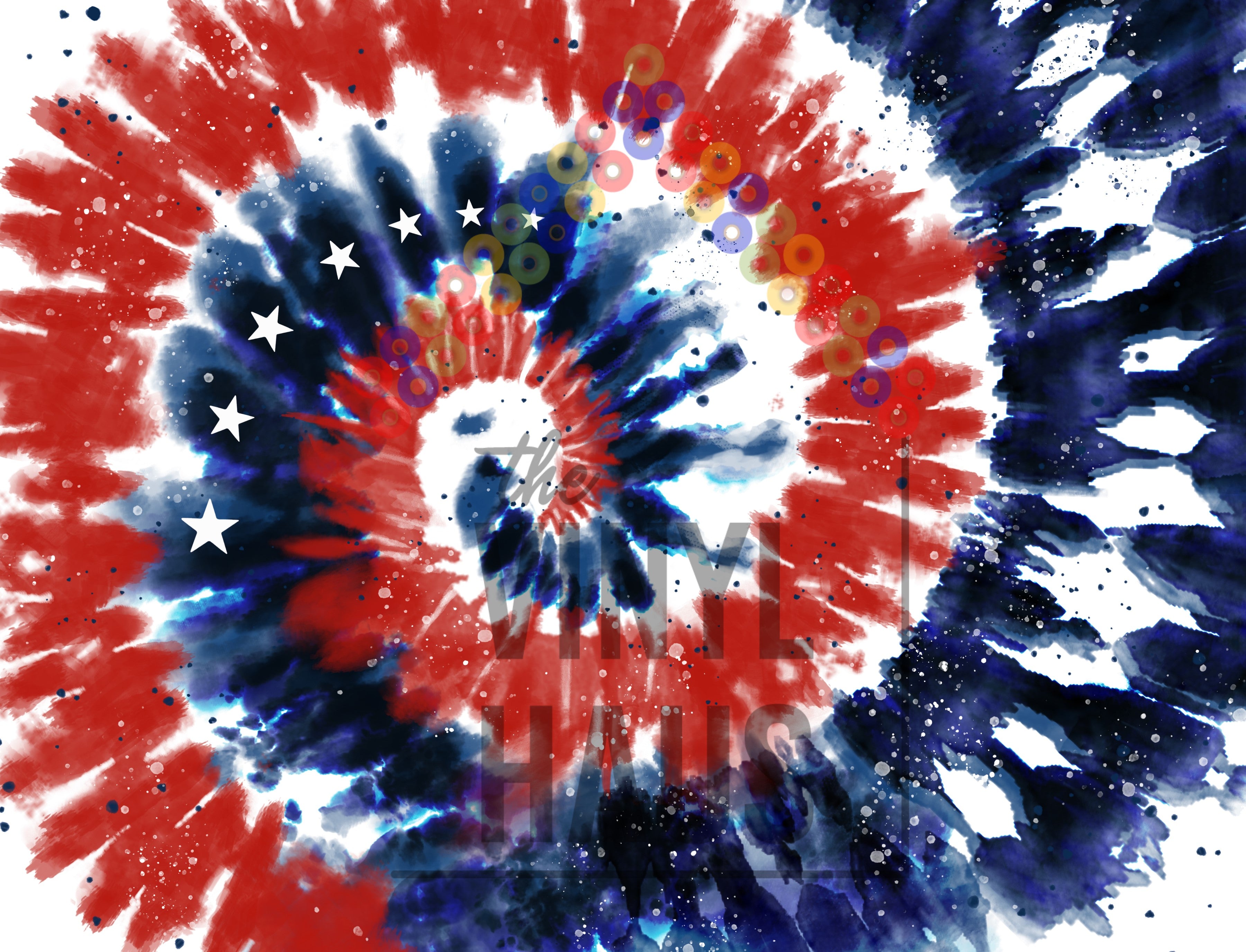 4th Of July Tie Dye Pattern Vinyl 12