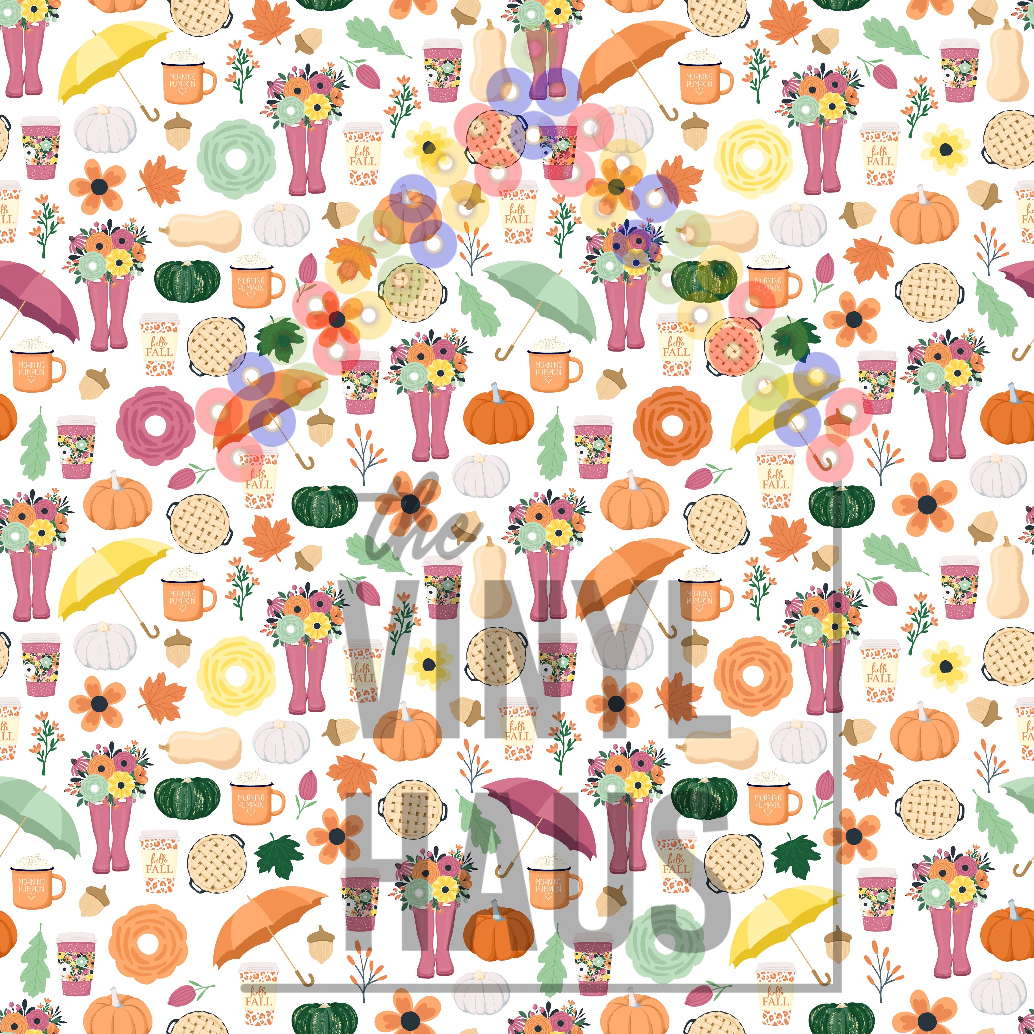 Everything Fall Pattern Vinyl 12" x 12" - The Vinyl Haus
