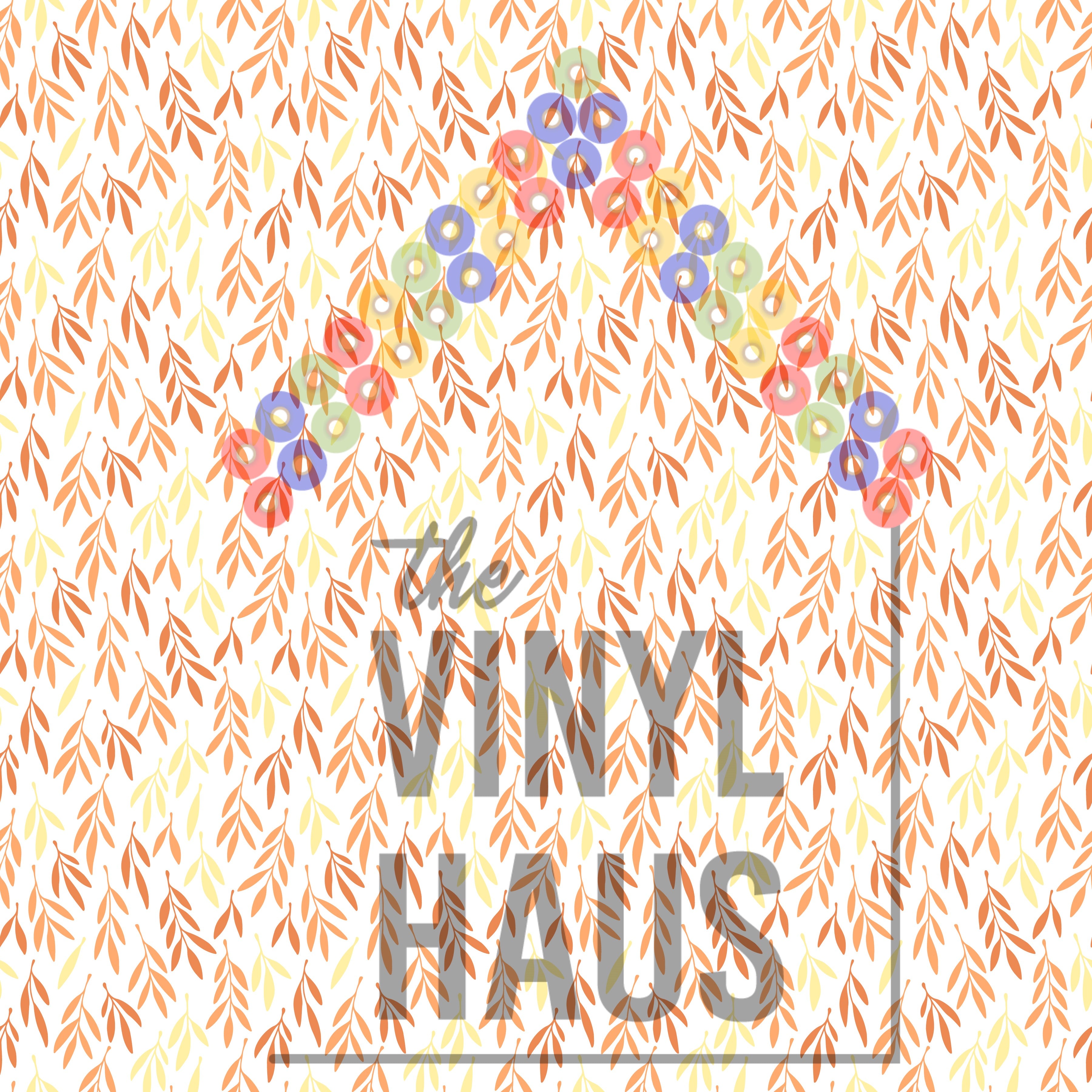 Fall leaves Pattern Vinyl 12" x 12" - The Vinyl Haus