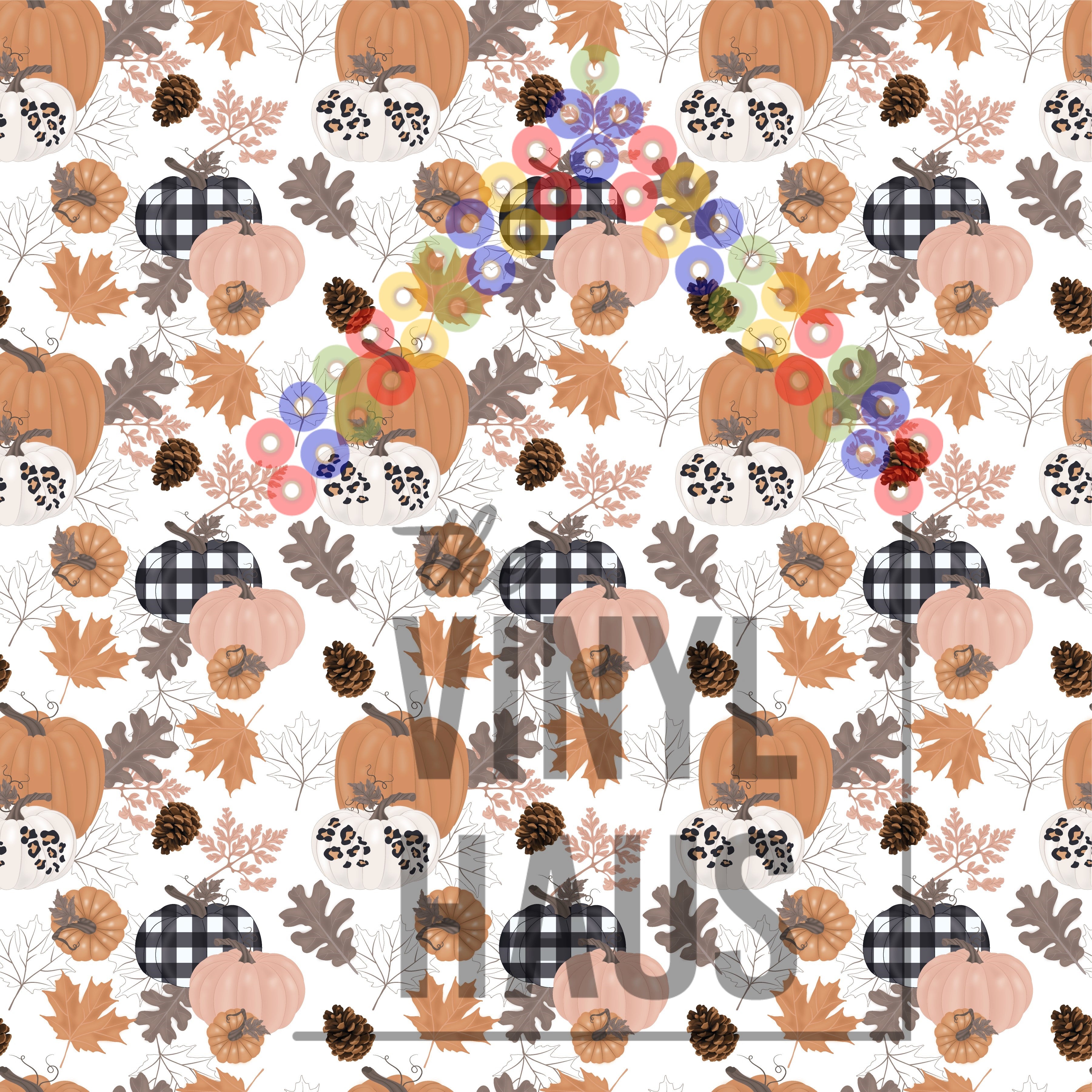 Buffalo Plaid Pumpkin Pattern Vinyl 12" x 12" - The Vinyl Haus
