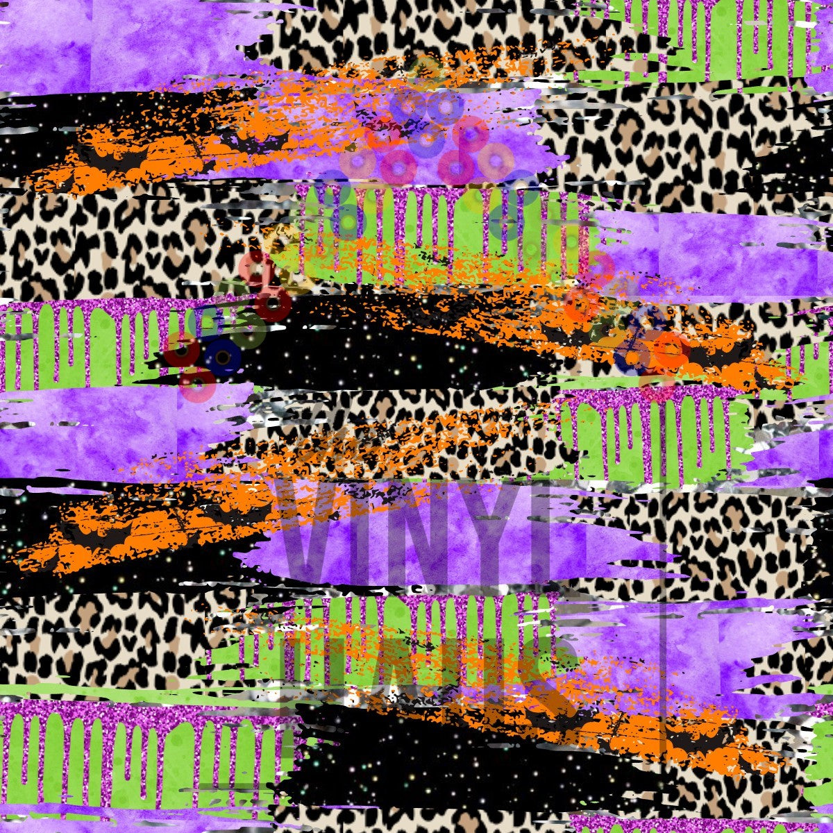 Halloween Brushstroke Pattern Vinyl 12" x 12" - The Vinyl Haus