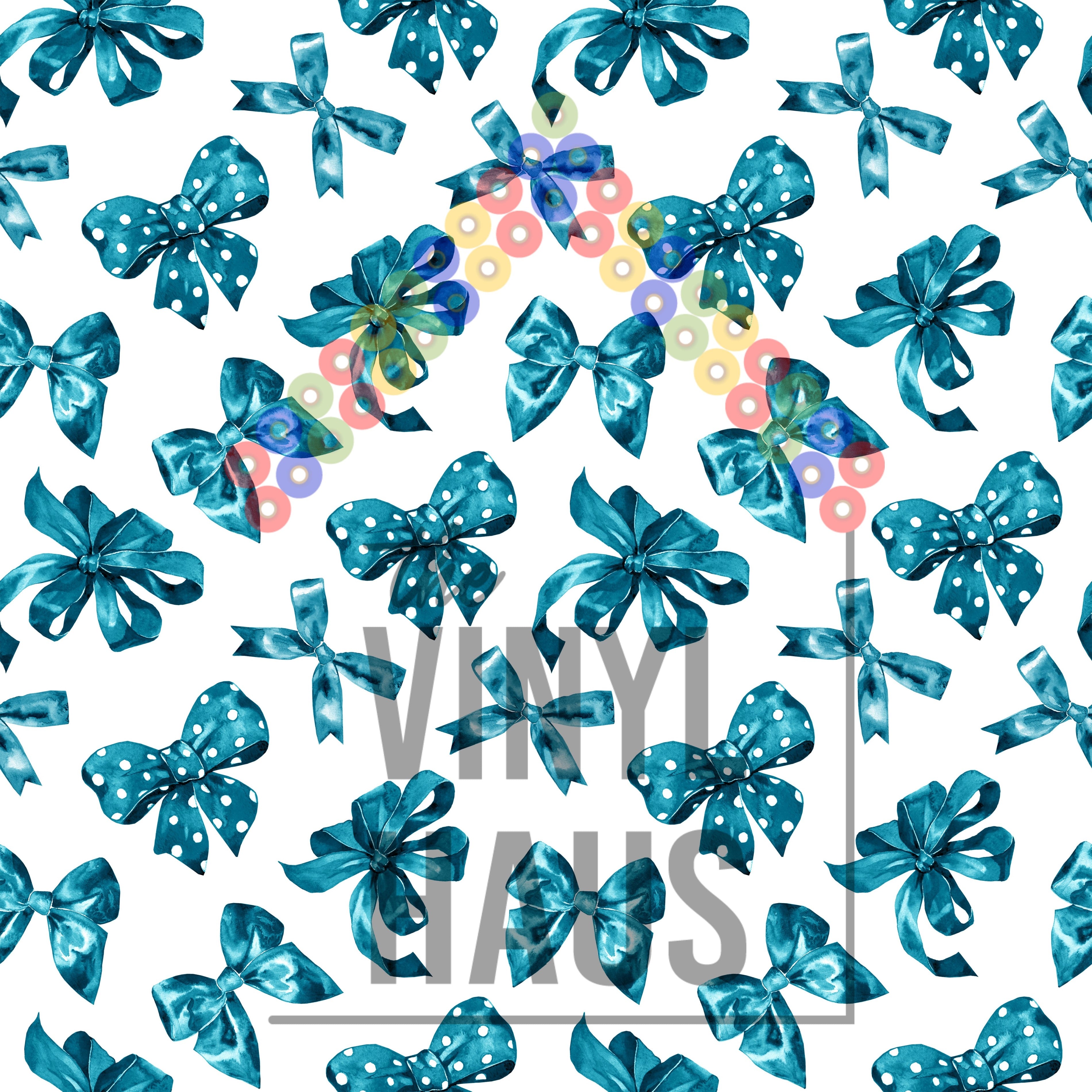 Blue Bows Pattern Vinyl 12" x 12" - The Vinyl Haus