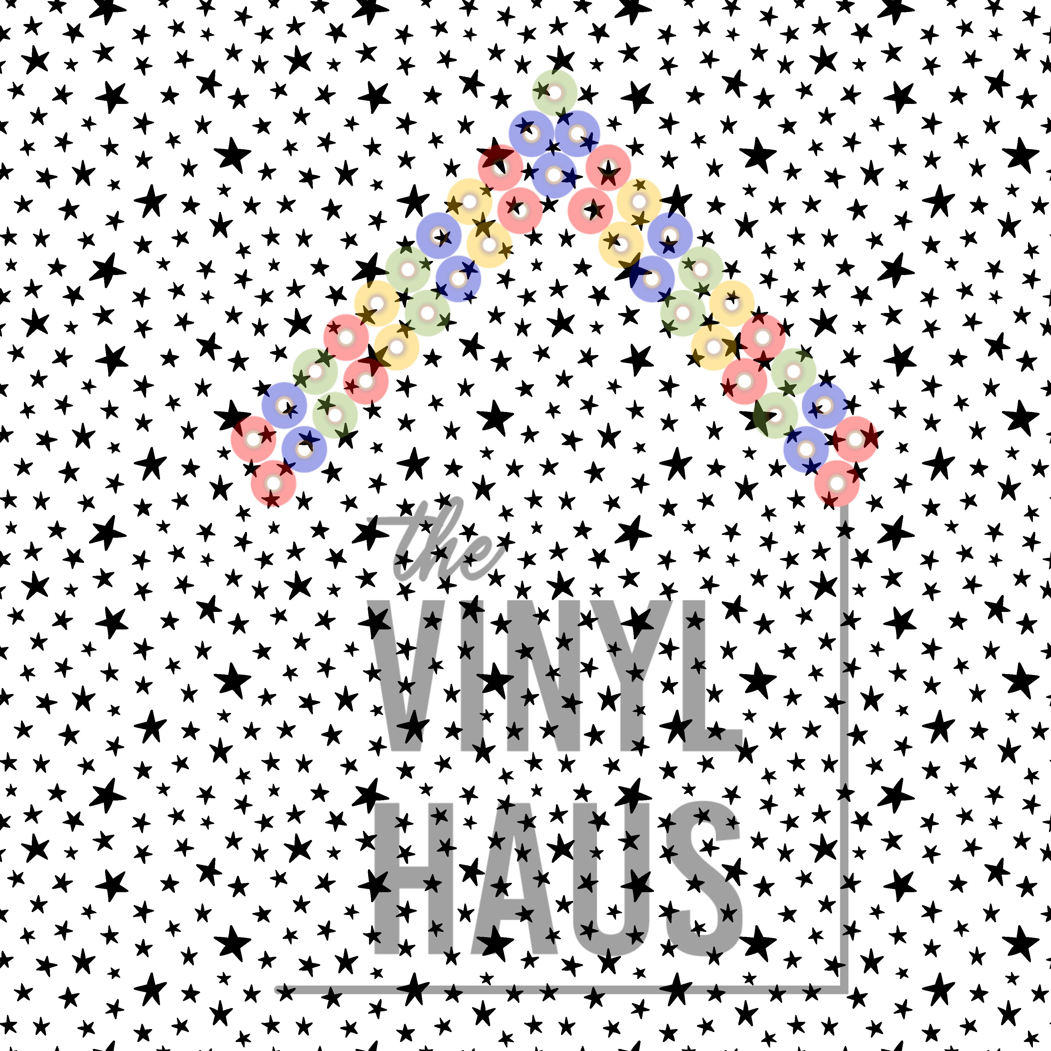 Black Star Pattern Vinyl 12" x 12" - The Vinyl Haus