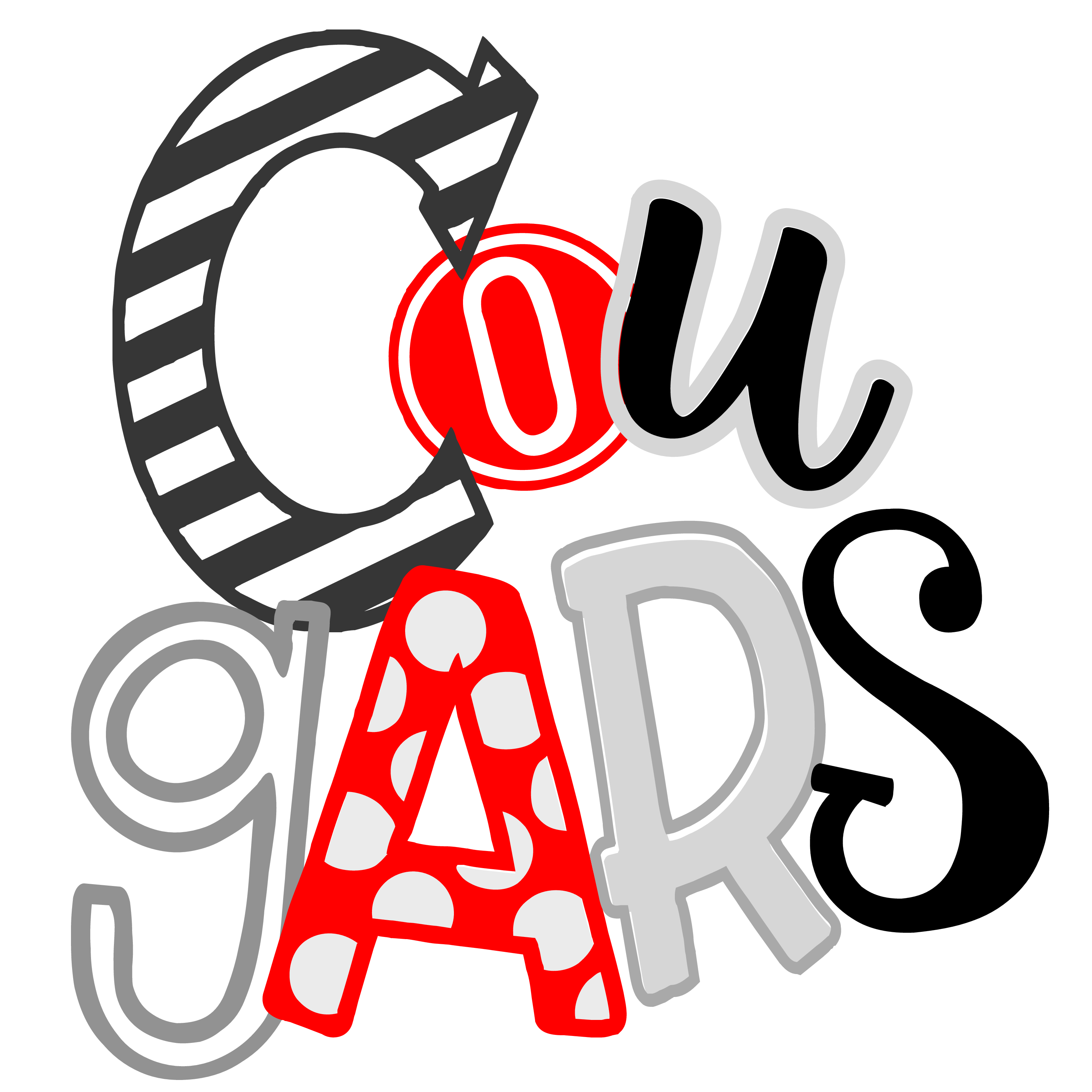 HTV Prints - Cougars Funky Words 2 Lines - The Vinyl Haus