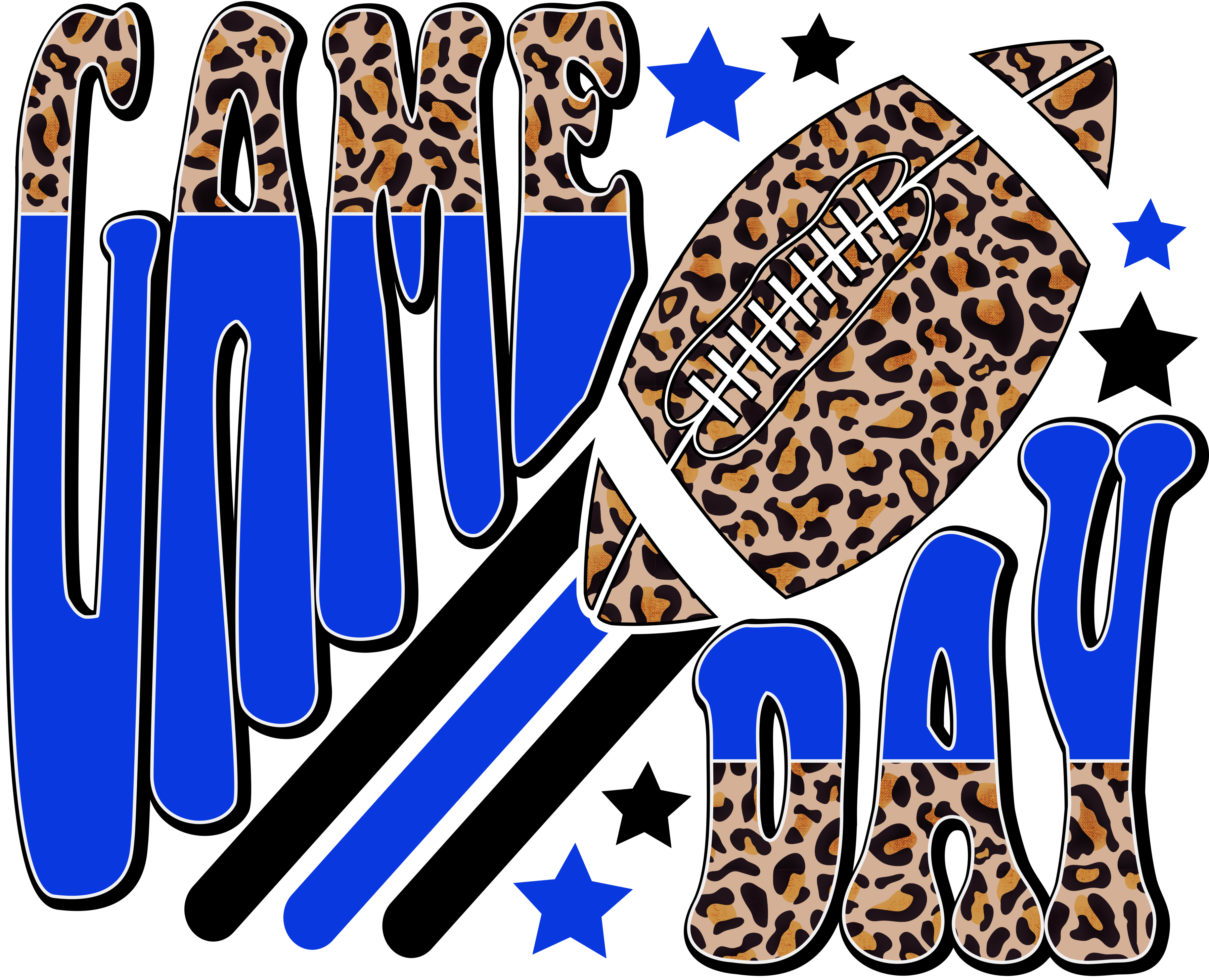 HTV Prints - Game Day Blue - The Vinyl Haus