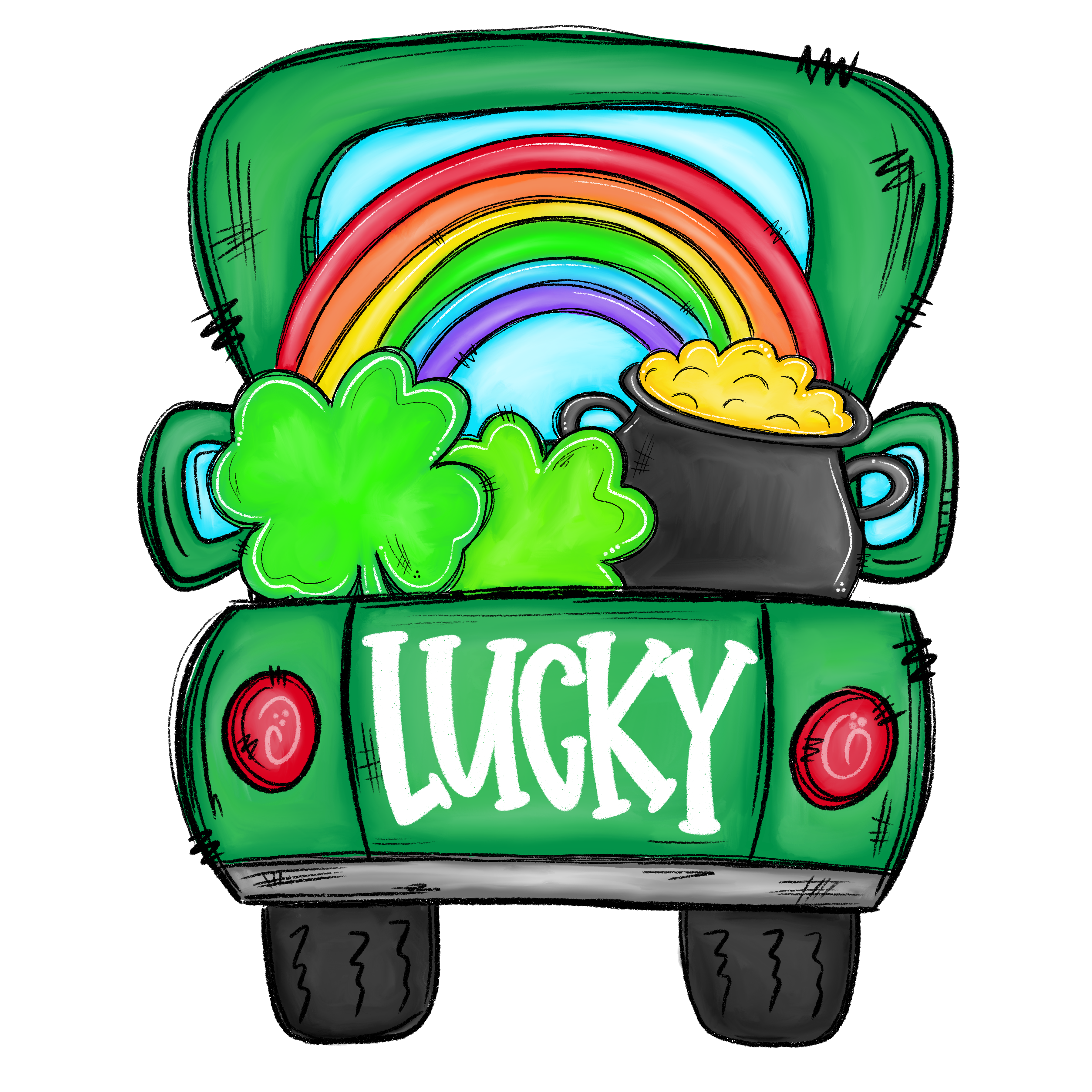 HTV Prints - Lucky Truck - The Vinyl Haus