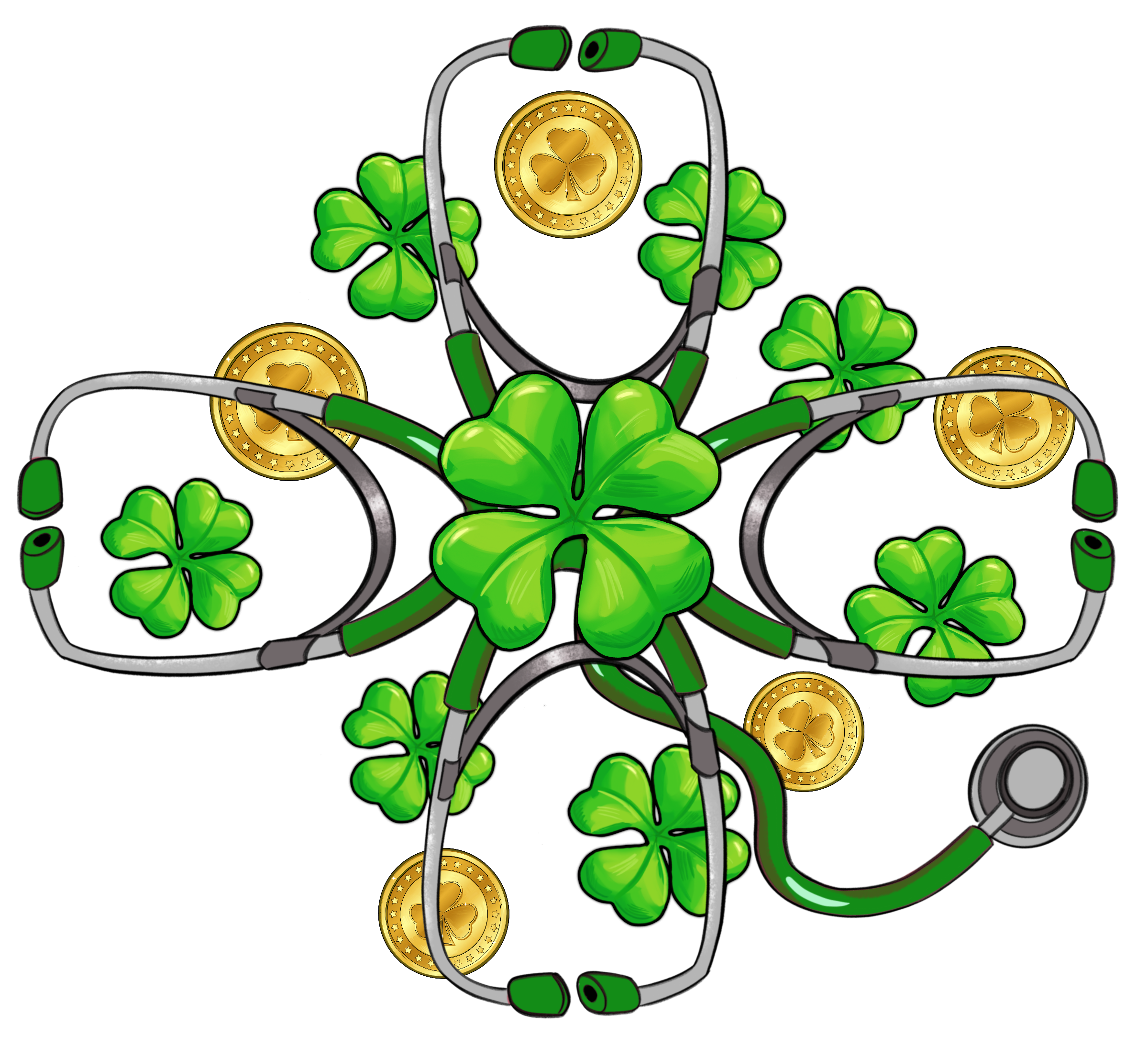 HTV Prints - Shamrock Stethoscopes - The Vinyl Haus