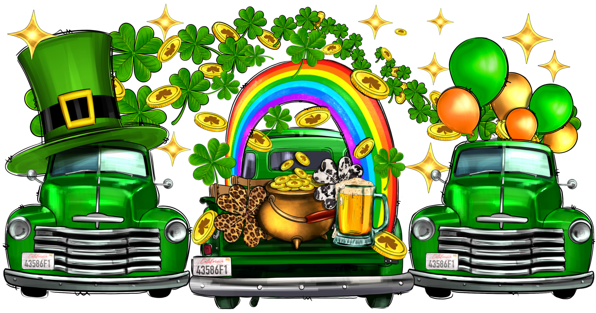 HTV Prints - Lucky Trucks - The Vinyl Haus