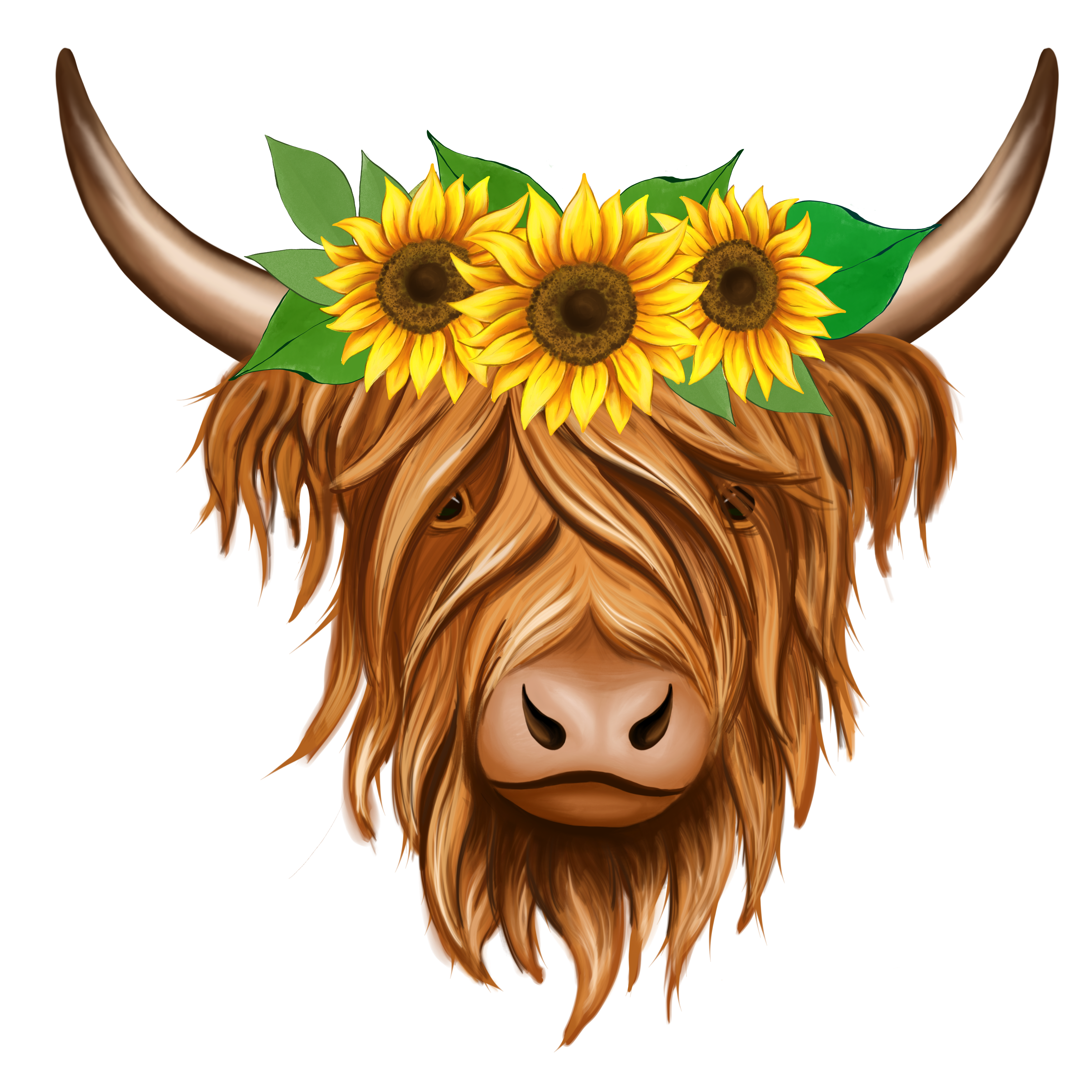 Highland Cow - Straw Topper