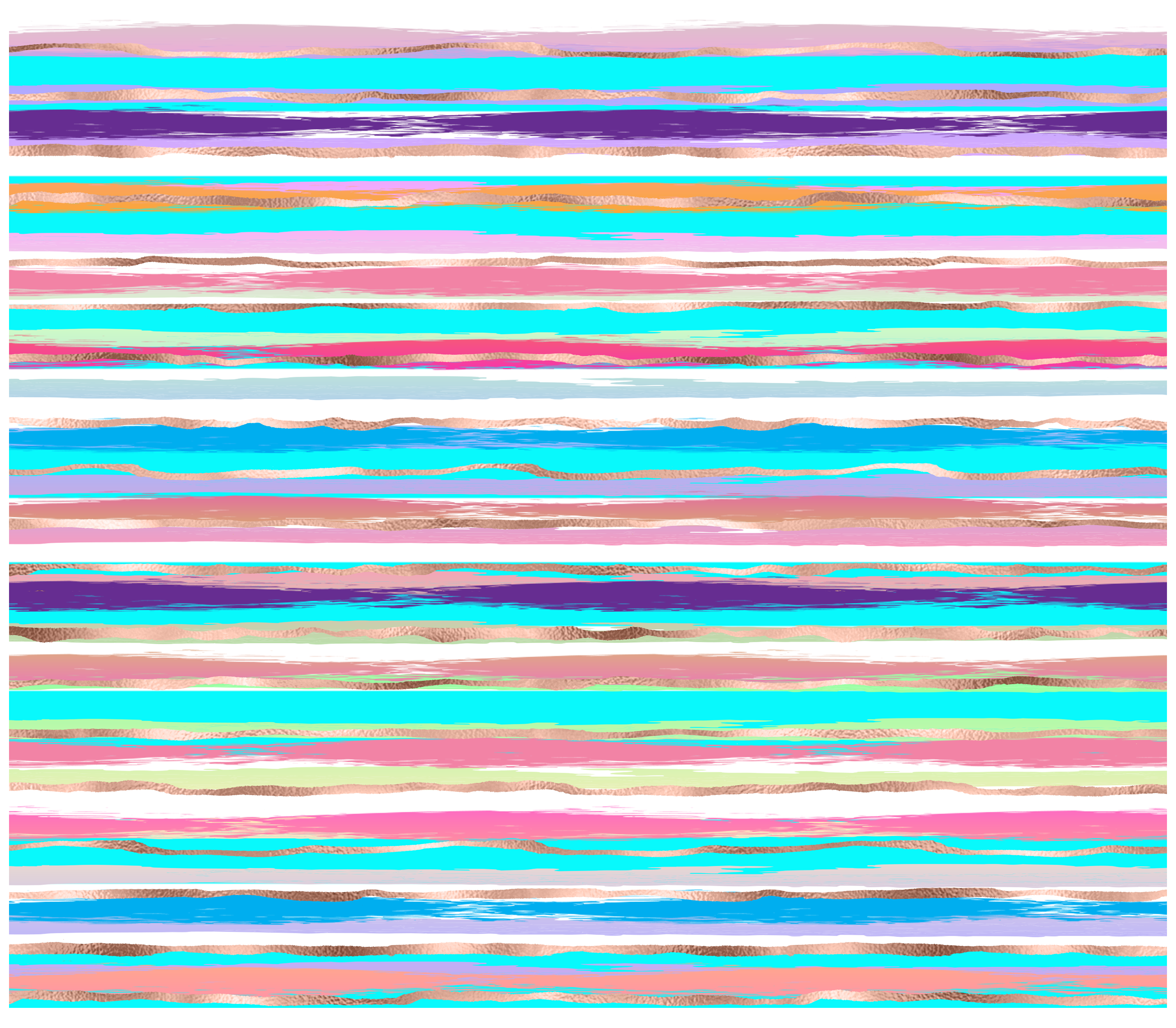 Sublimation Tumbler Wrap - Beach Stripes - The Vinyl Haus