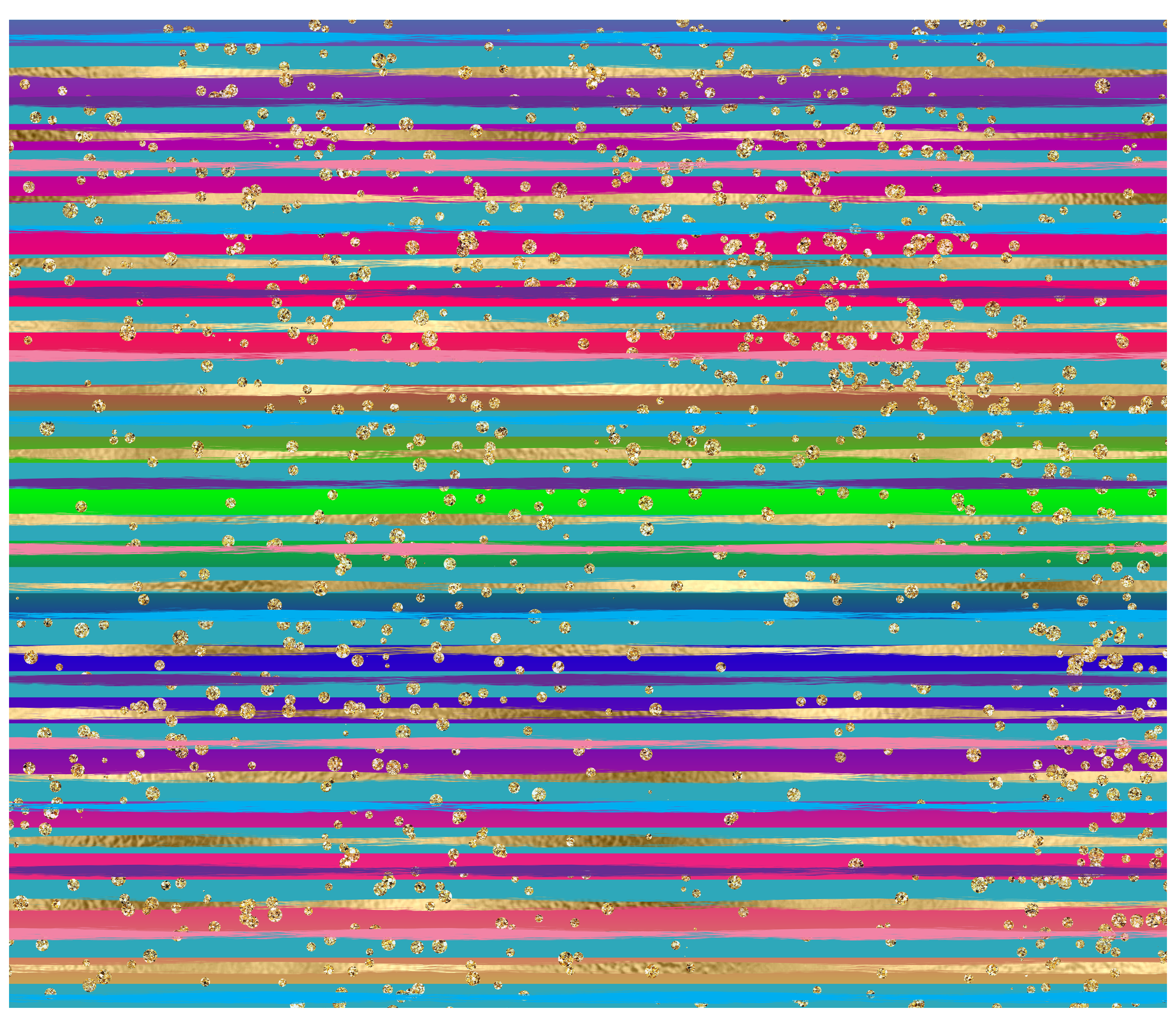 Sublimation Tumbler Wrap - Bright Sparkly Stripes - The Vinyl Haus