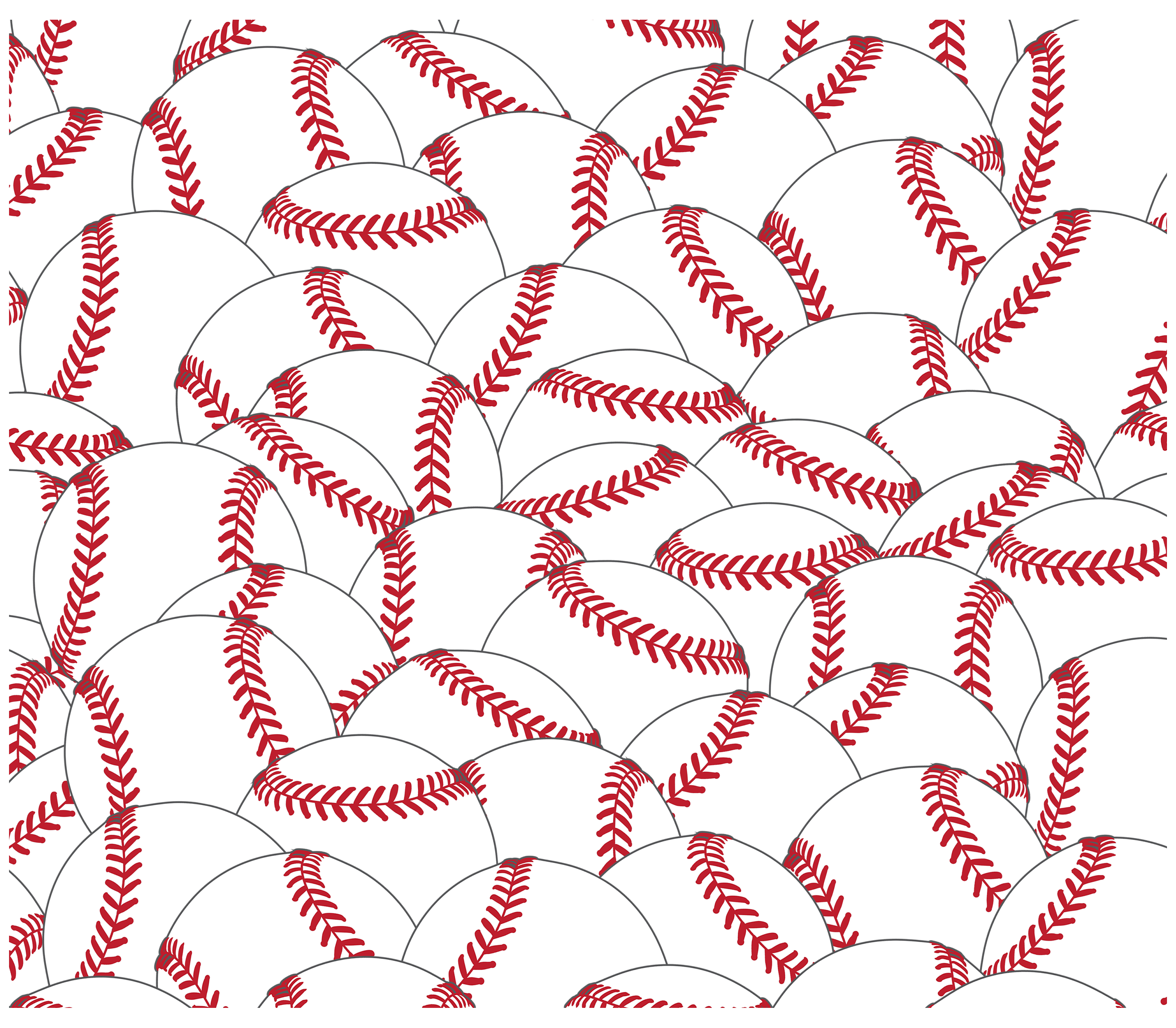 Sublimation Tumbler Wrap - Baseballs - The Vinyl Haus