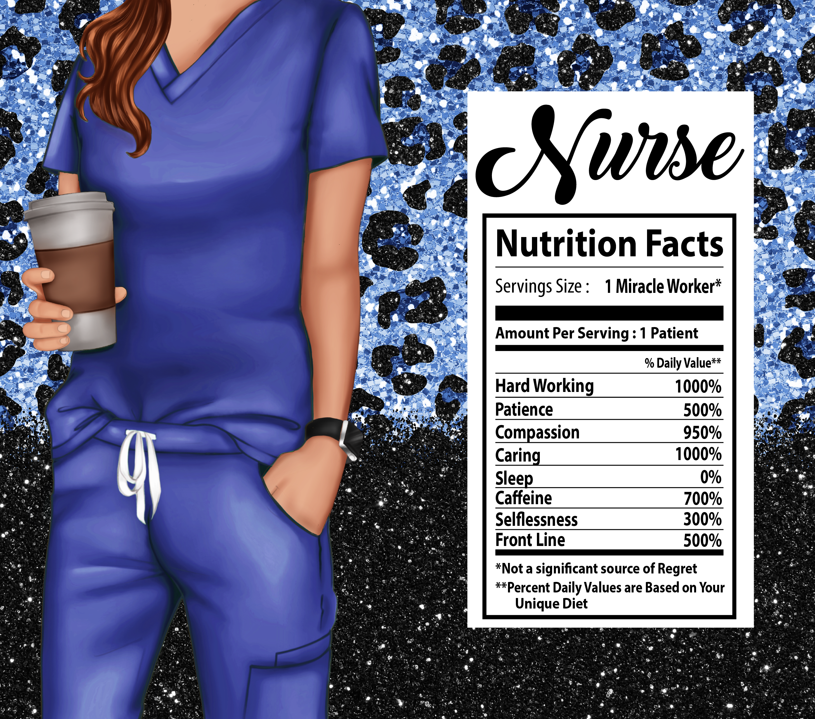 Sublimation Tumbler Wrap - Nurse Ingredients - The Vinyl Haus