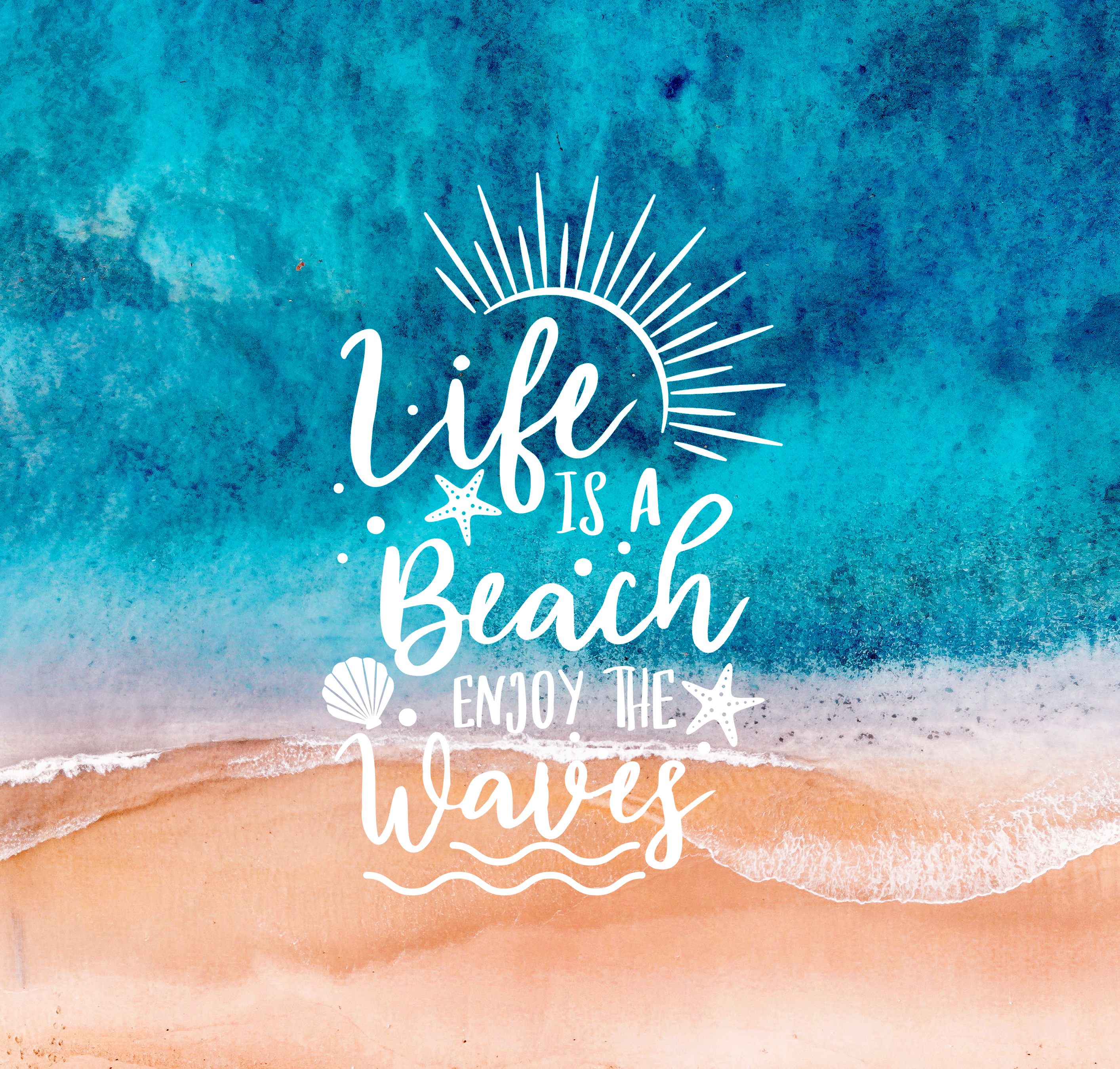 Sublimation Tumbler Wrap - Life's A Beach - The Vinyl Haus