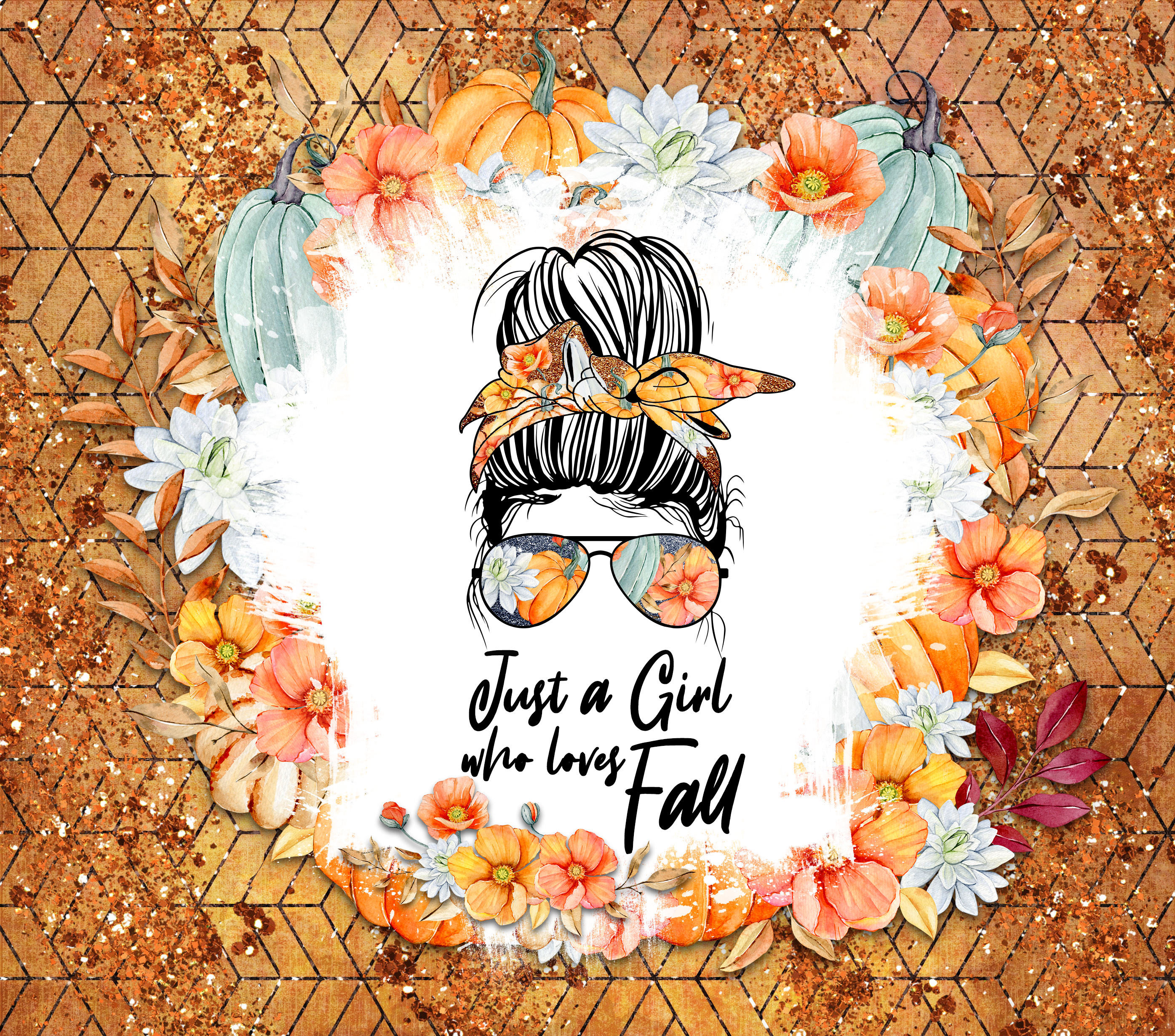 Sublimation Tumbler Wrap - Just a Girl Who Loves Fall