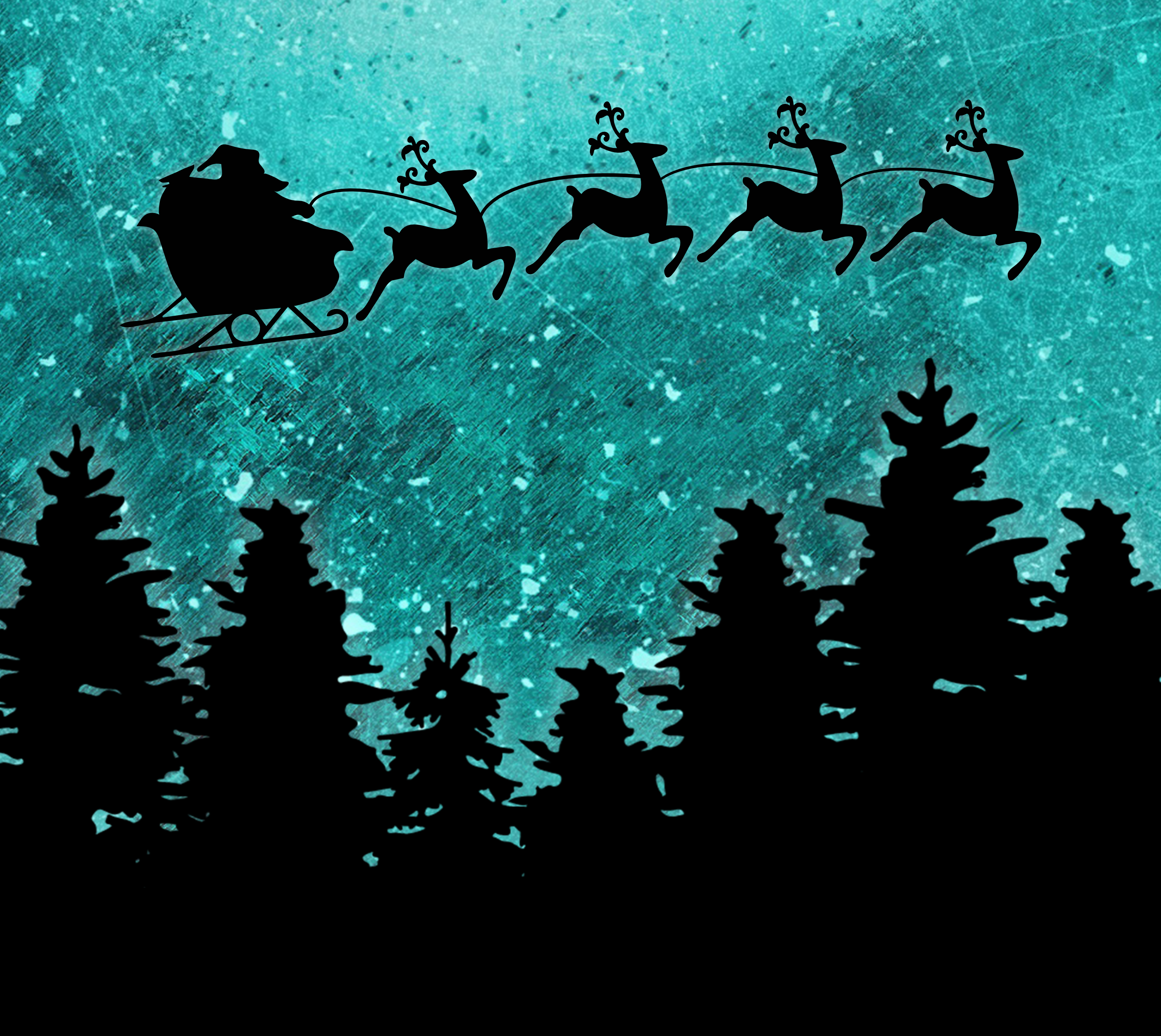 Sublimation Tumbler Wrap - Santas Sleigh - The Vinyl Haus