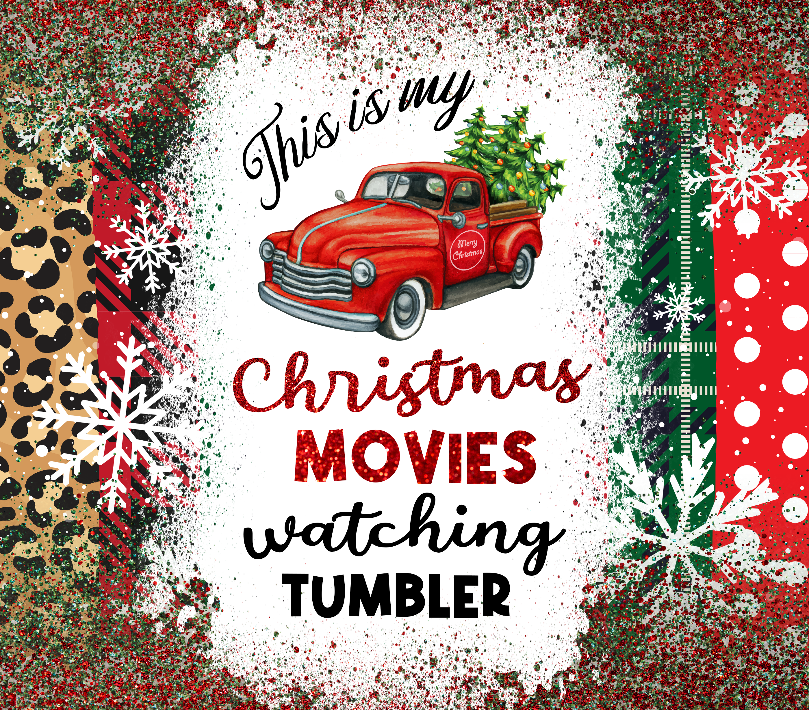 Christmas Tumblers - It's my christmas movie watching Tumbler, Let It  Snowflake Red Plaid Christmas Tumbler, Christmas