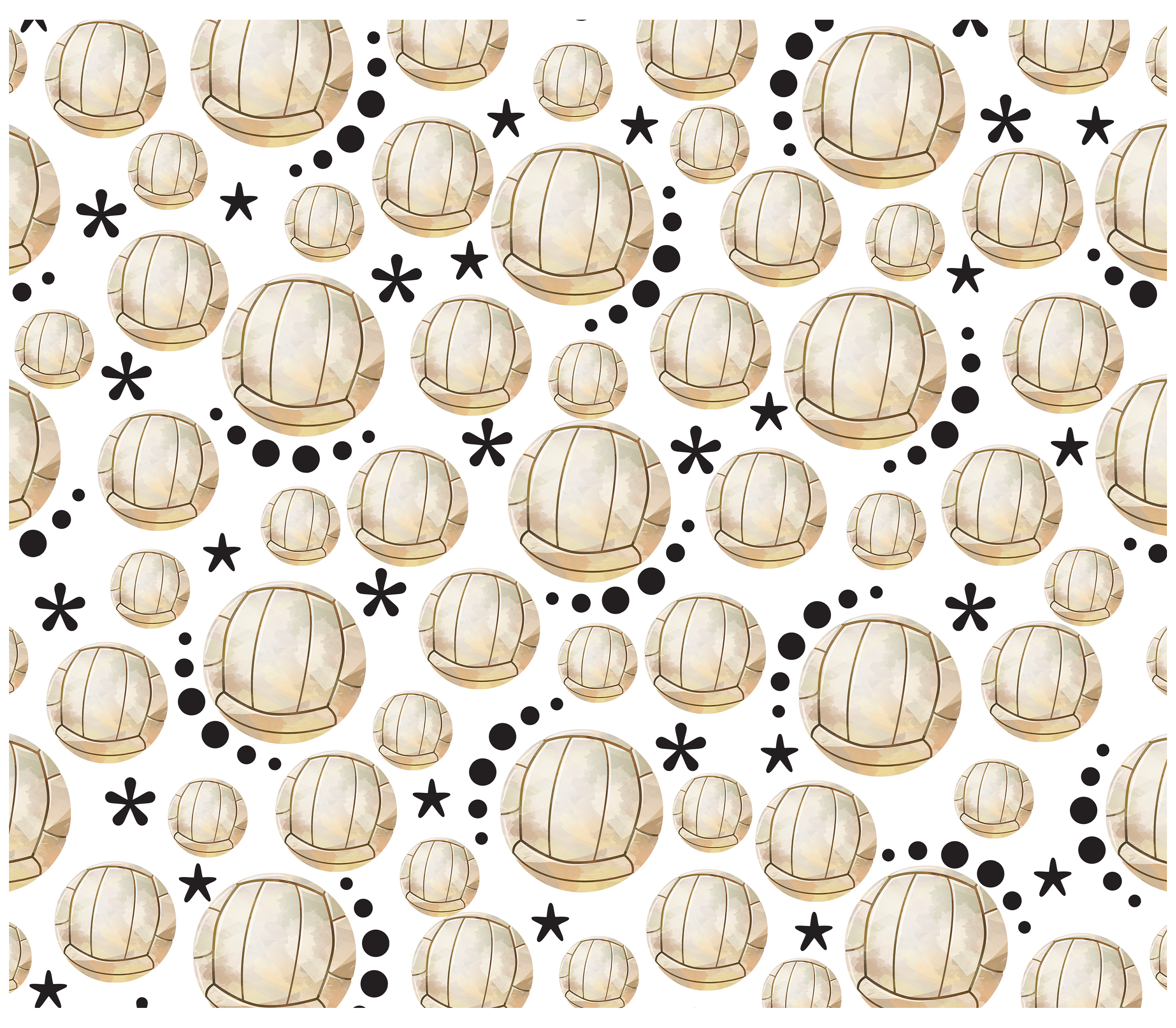 Sublimation Tumbler Wrap - Volleyballs - The Vinyl Haus