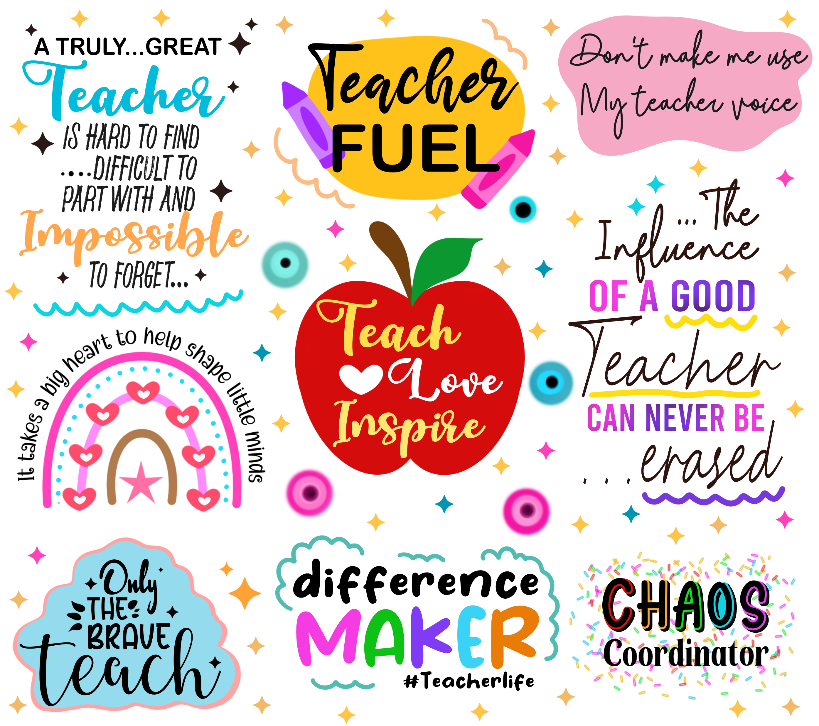 Sublimation Tumbler Wrap - Teacher Fuel - The Vinyl Haus