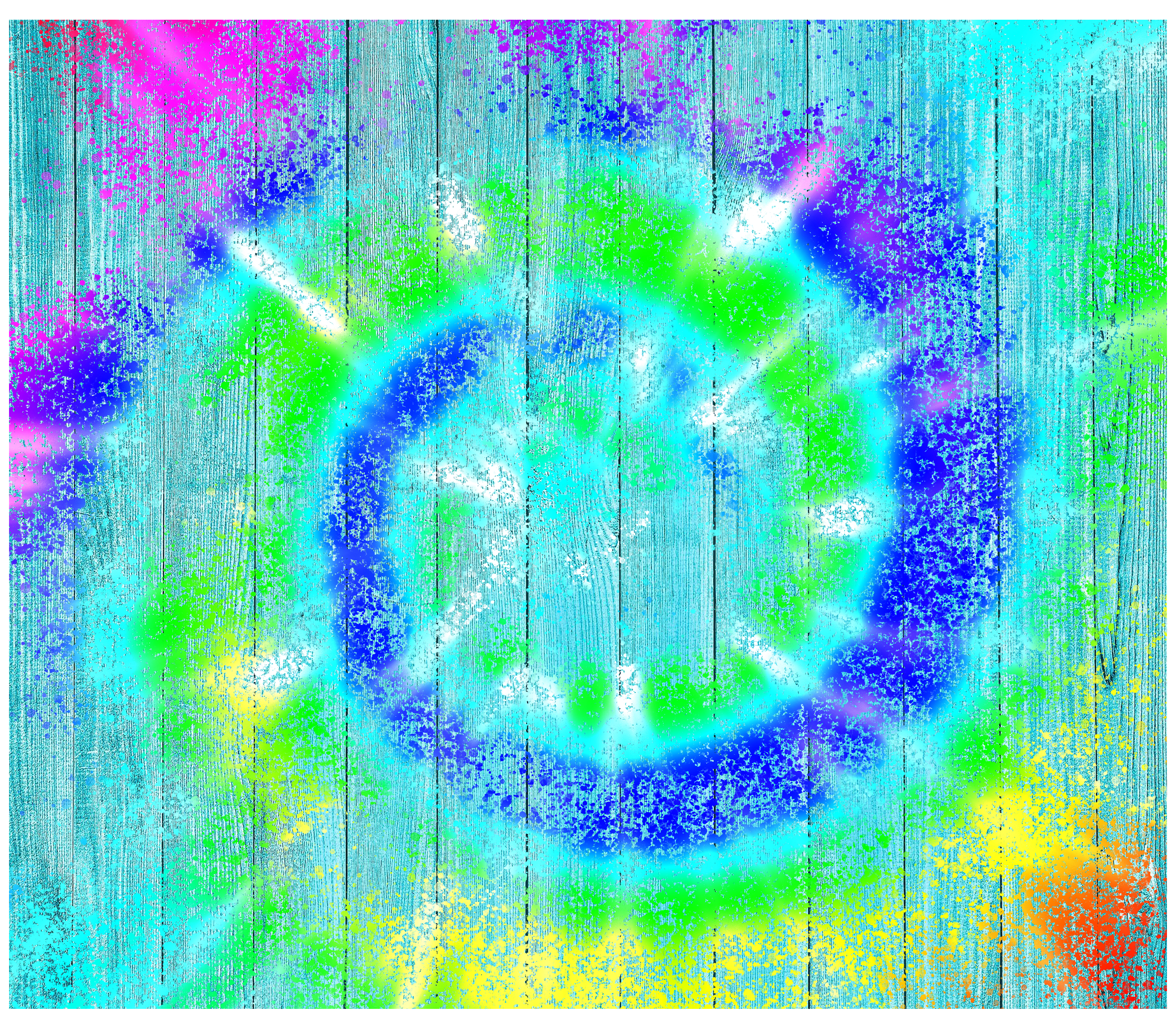 Sublimation Tumbler Wrap - Tie Dye on Woodgrain - The Vinyl Haus