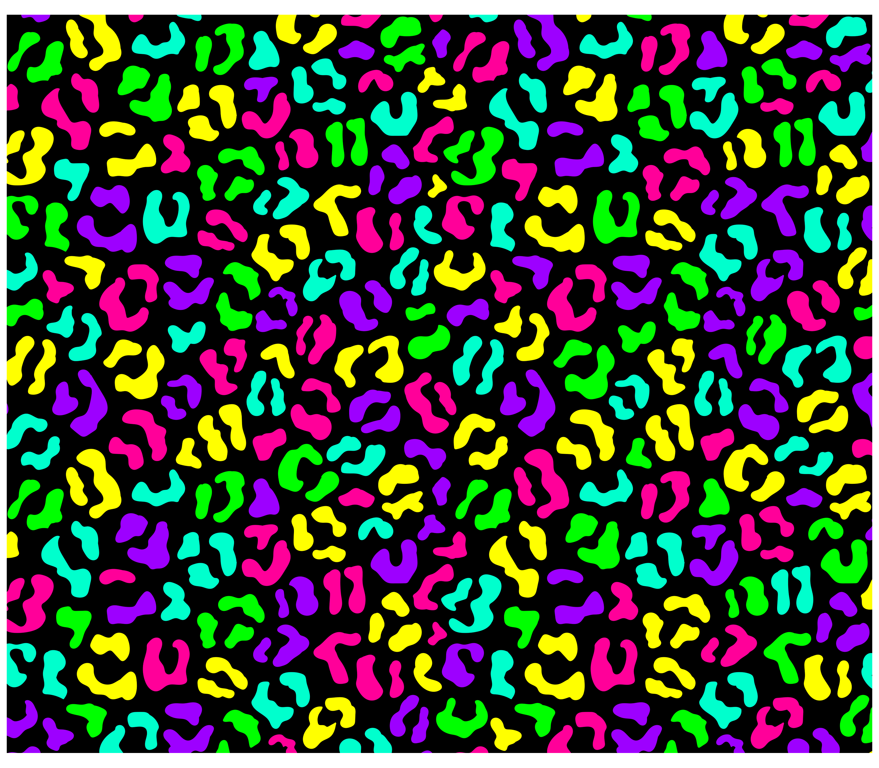 Sublimation Tumbler Wrap - Neon Rainbow Cheetah - The Vinyl Haus