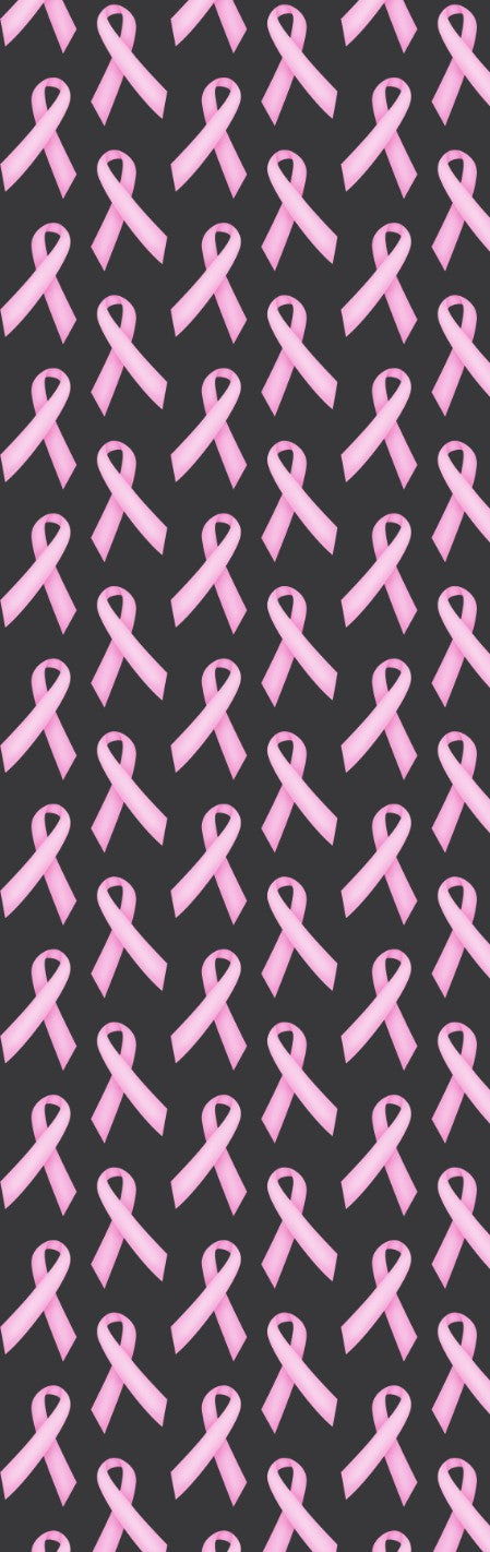 Pink Ribbons Black Background Pen Wrap 1.5 x 4.75 - The Vinyl Haus